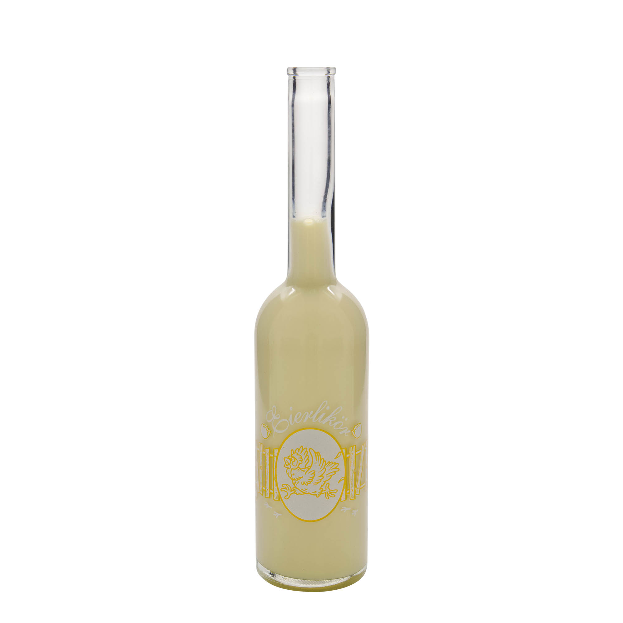 500 ml Cam şişe 'Opera', Motif: Yumurta likörü, Ağız: Mantar