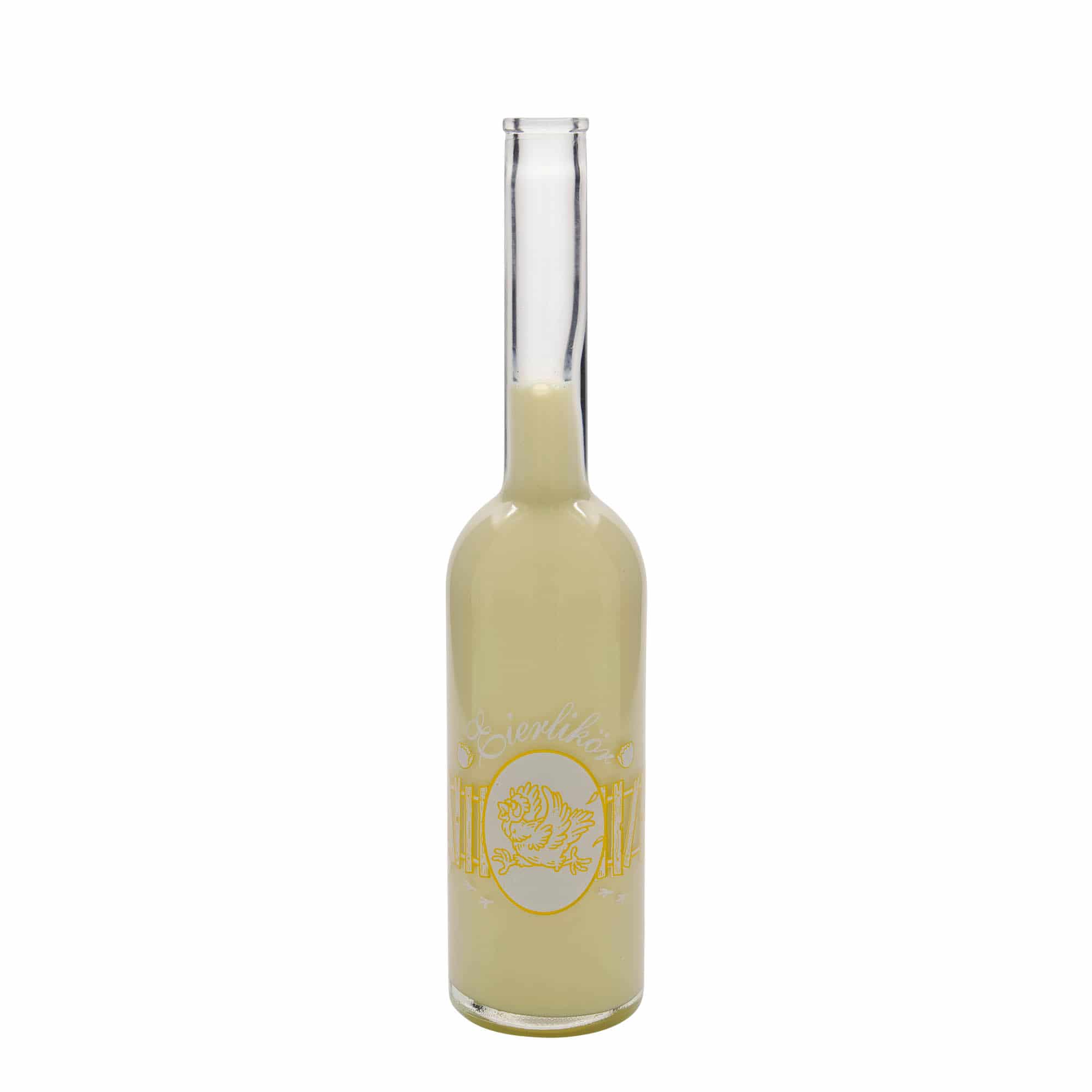 500 ml Cam şişe 'Opera', Motif: Yumurta likörü, Ağız: Mantar