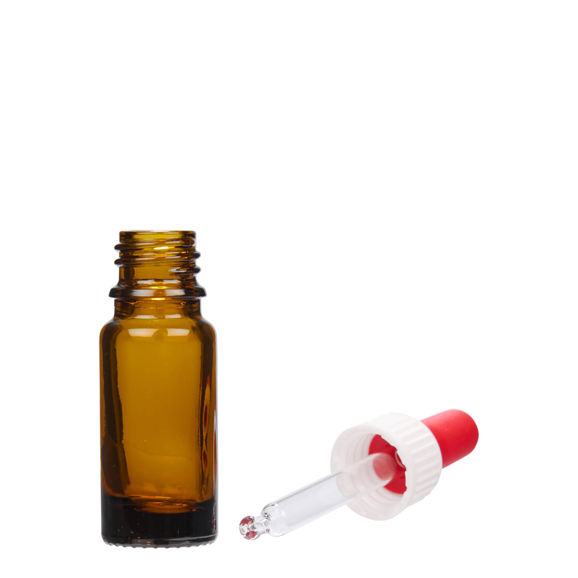 10 ml Pipet Şişesi Tıbbi, Cam, Kahverengi, Ağız: DIN 18