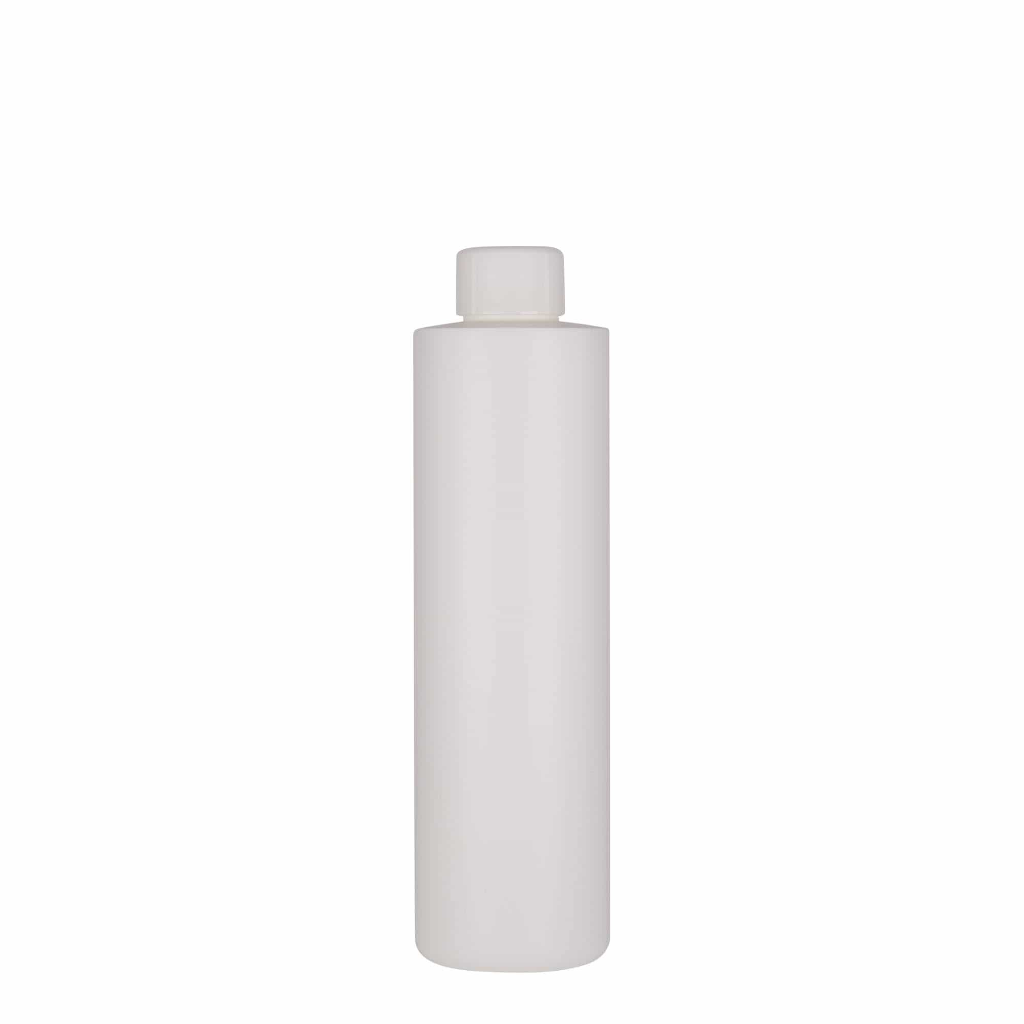 250 ml plastik şişe 'Pipe', HDPE, beyaz, ağız: 24/410