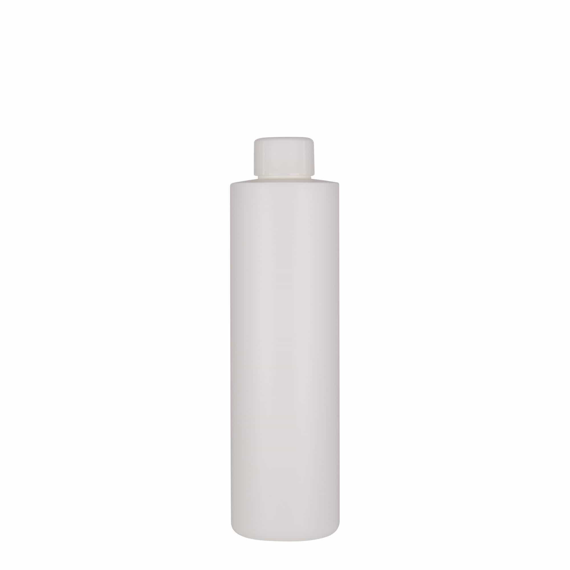 250 ml plastik şişe 'Pipe', HDPE, beyaz, ağız: 24/410