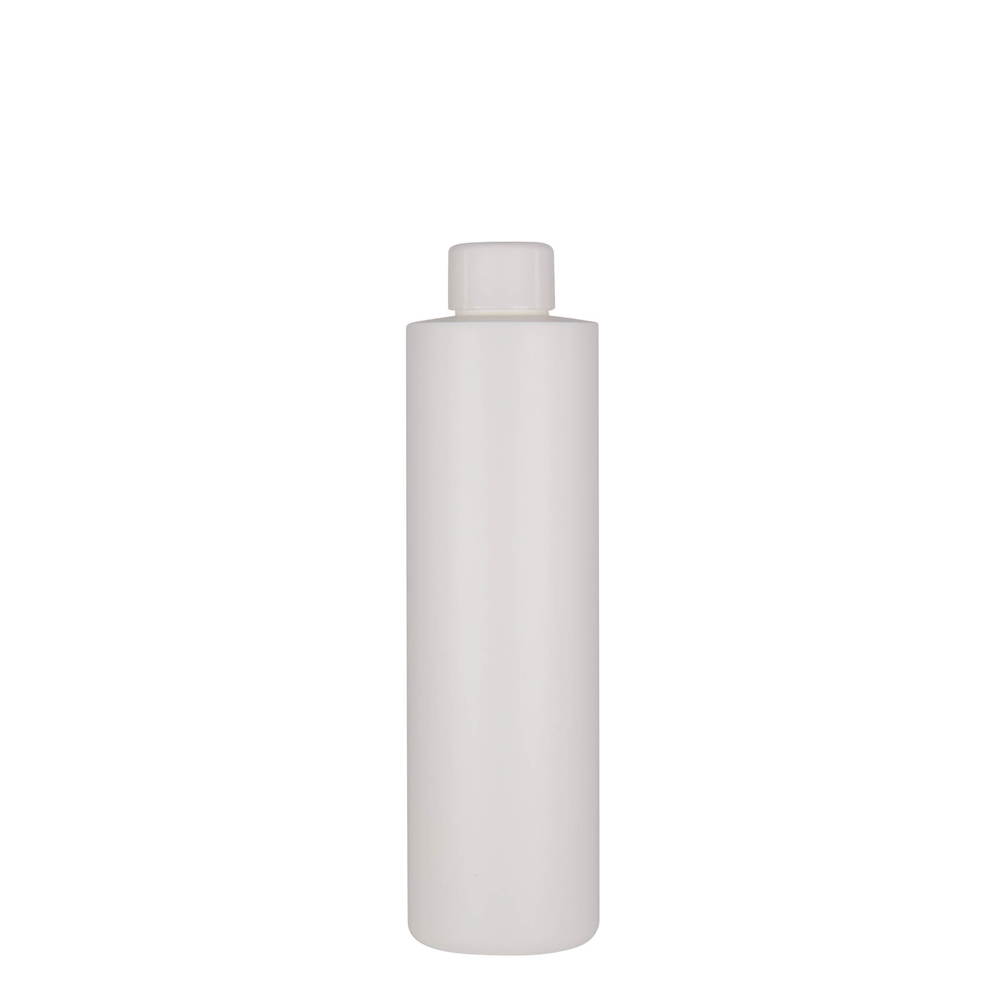 250 ml plastik şişe 'Pipe', HDPE, beyaz, ağız: 24/410
