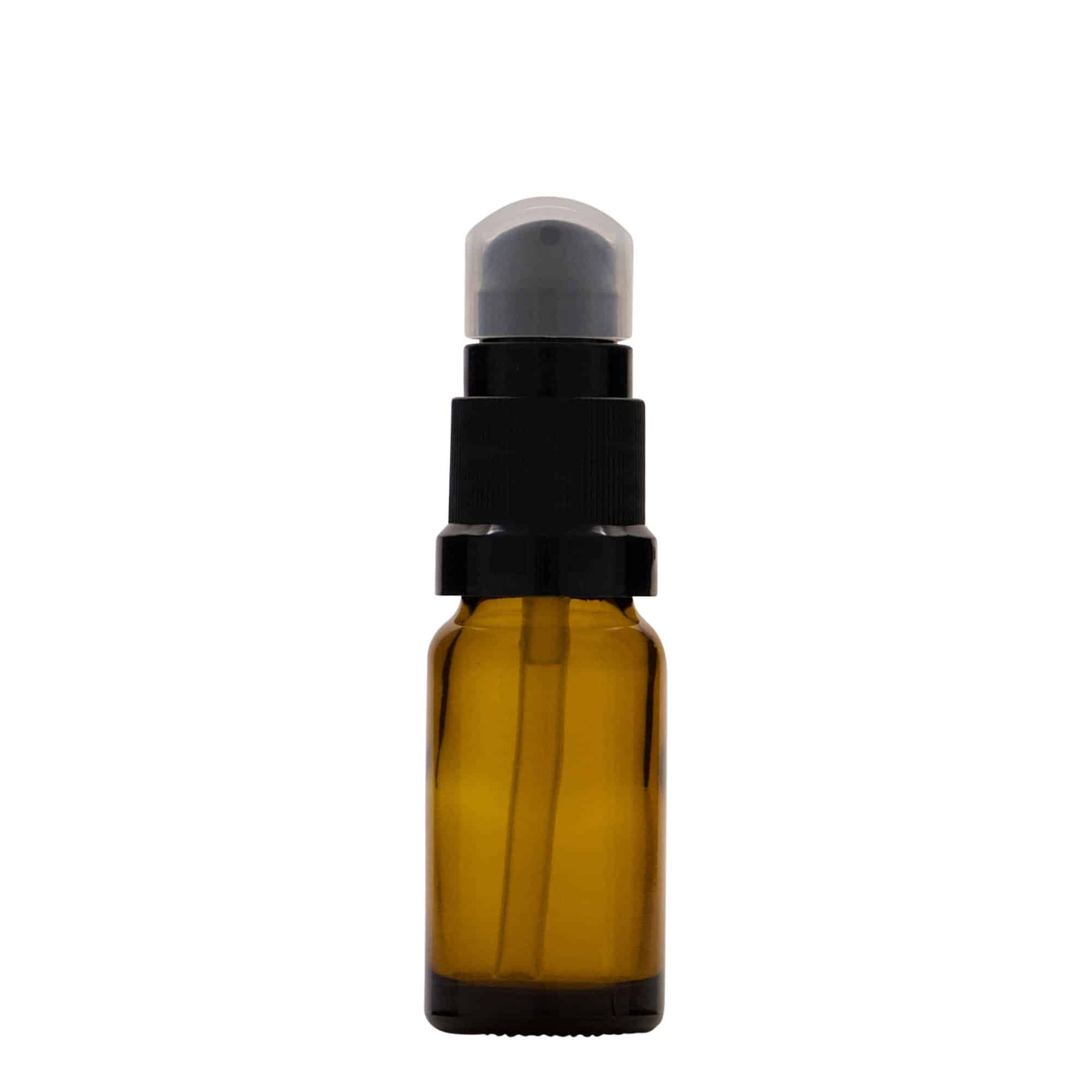 10 ml cam şişe, losyon pompalı, kahverengi, ağız: DIN 18 10 ml cam şişe, losyon pompalı, kahverengi, ağız: DIN 18