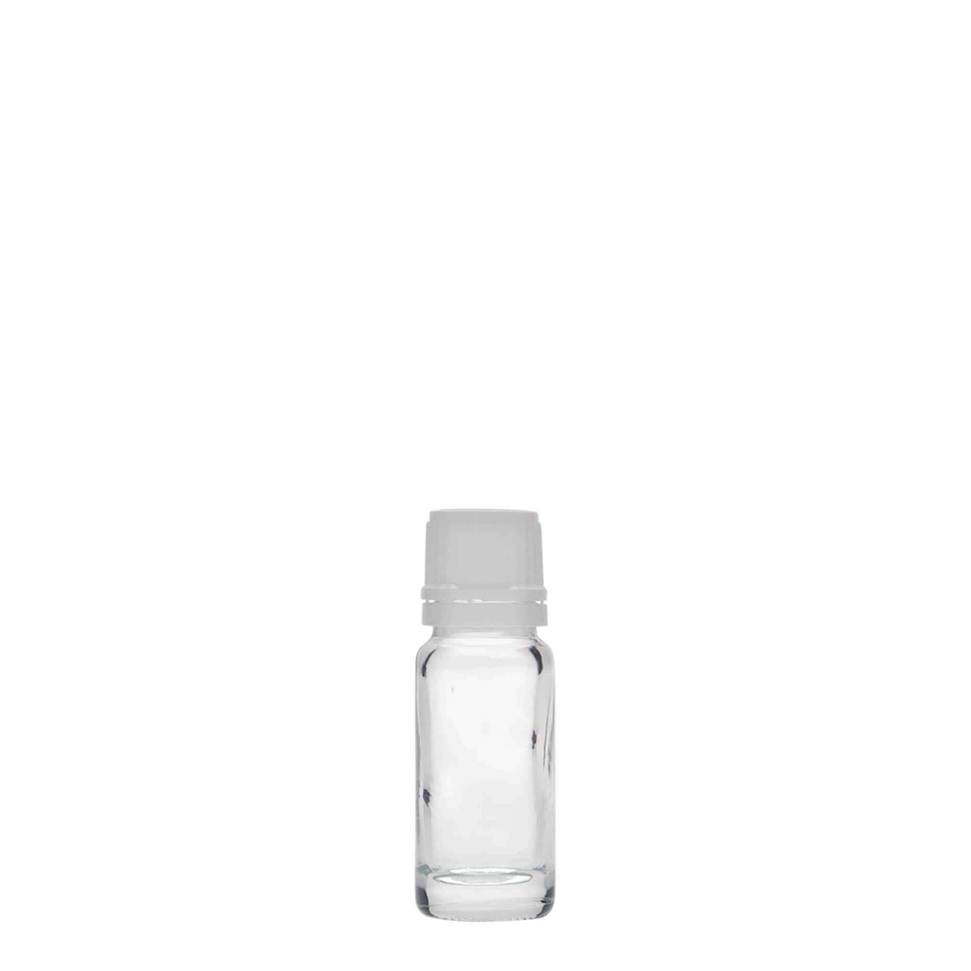 10 ml tıbbi şişe, cam, ağız: DIN 18