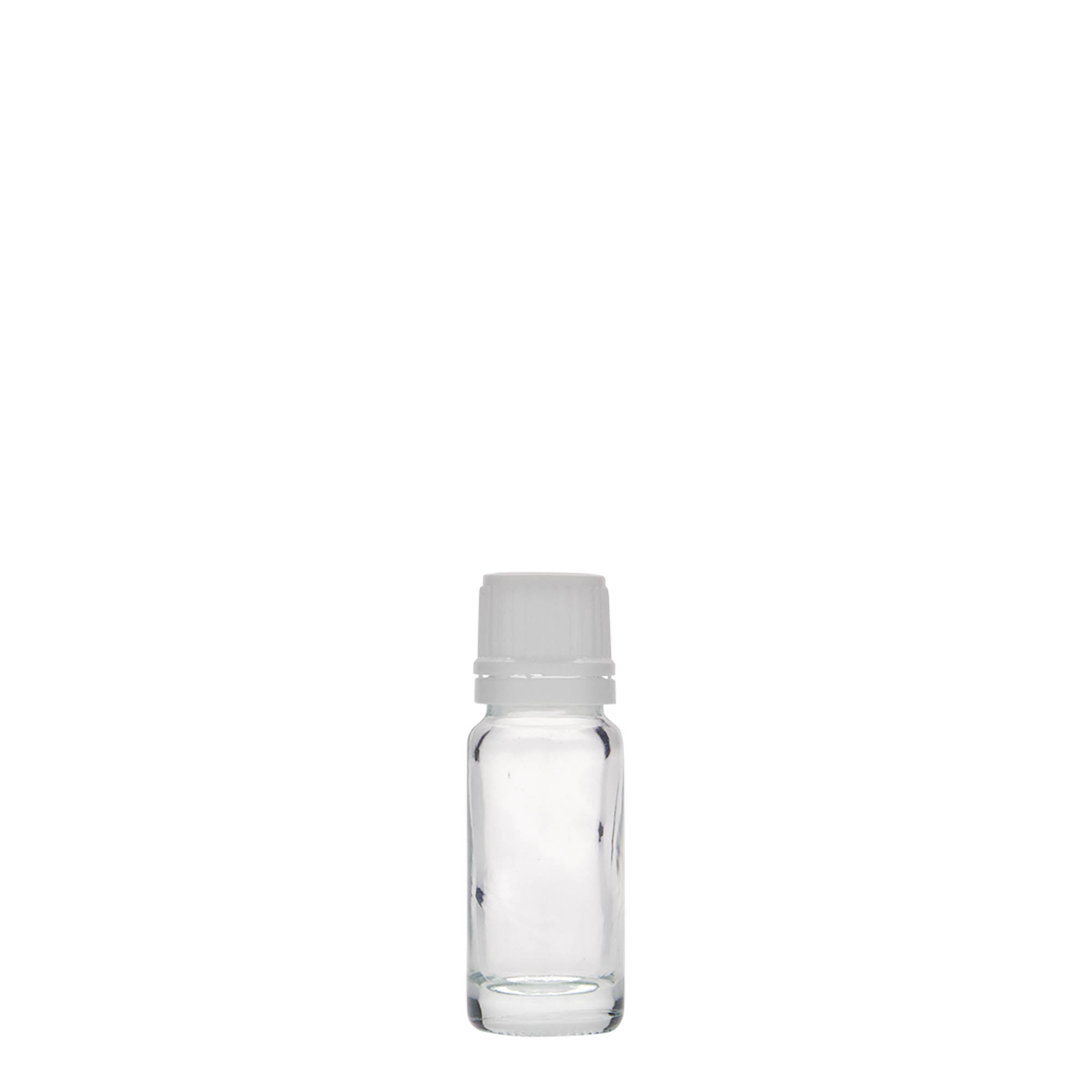 10 ml tıbbi şişe, cam, ağız: DIN 18