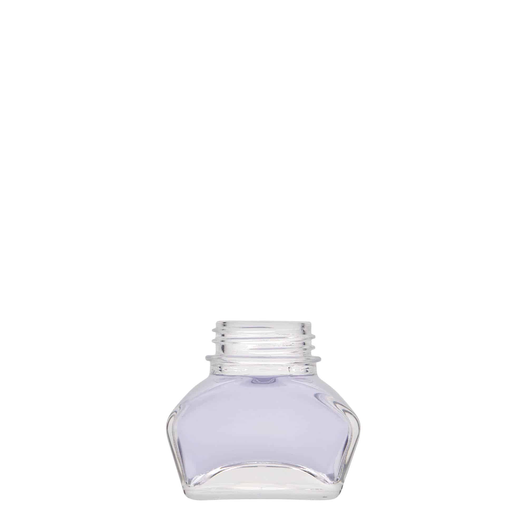 30 ml mürekkep şişesi, dikdörtgen, ağız: vidalı kapak