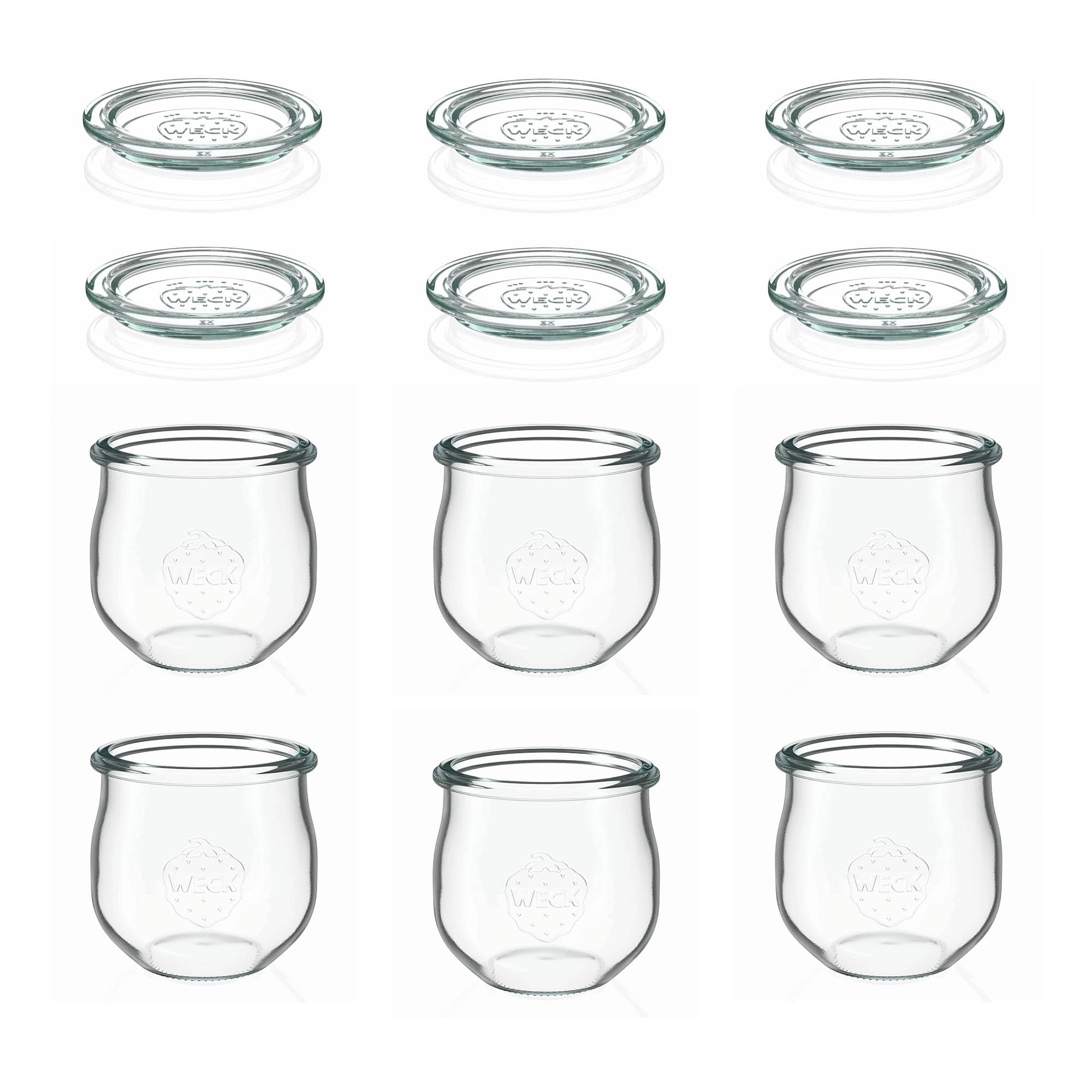 6x 370 ml WECK lale kavanozu cam kapaklı RR 80