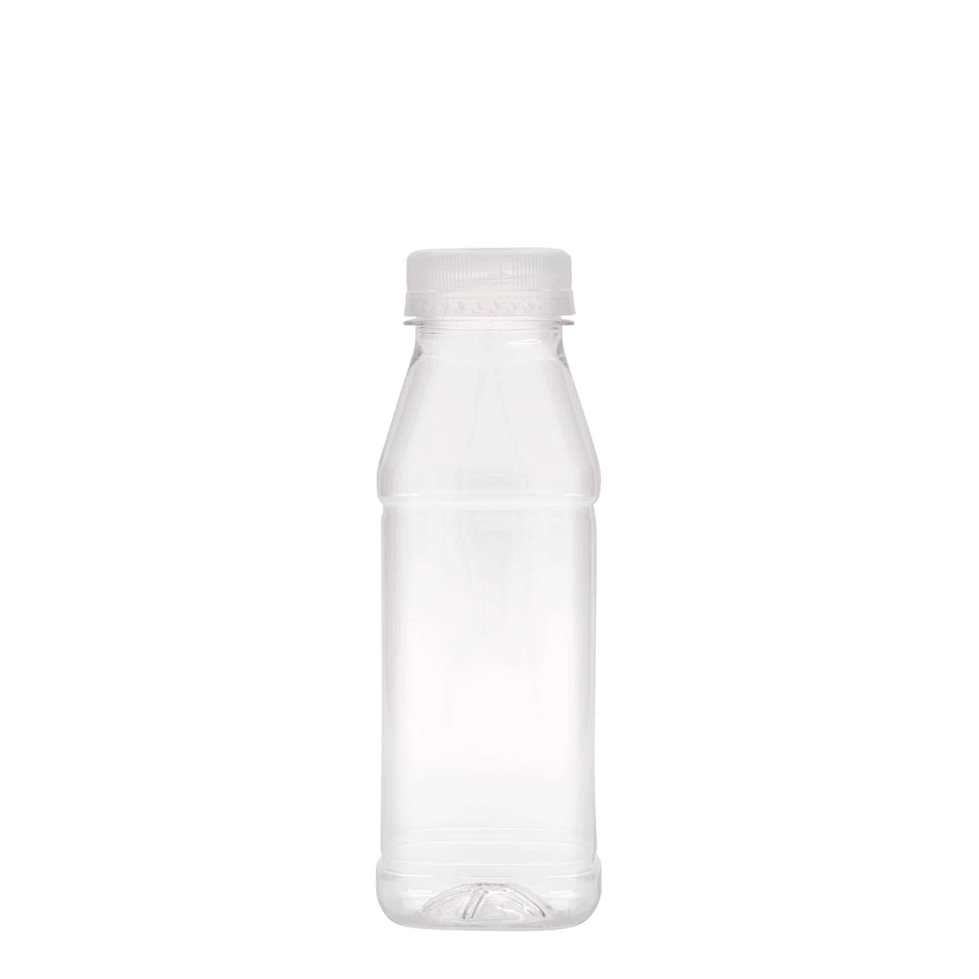 330 ml PET Şişe 'Milk and Juice Carré', kare, plastik, ağız çapı: 38 mm