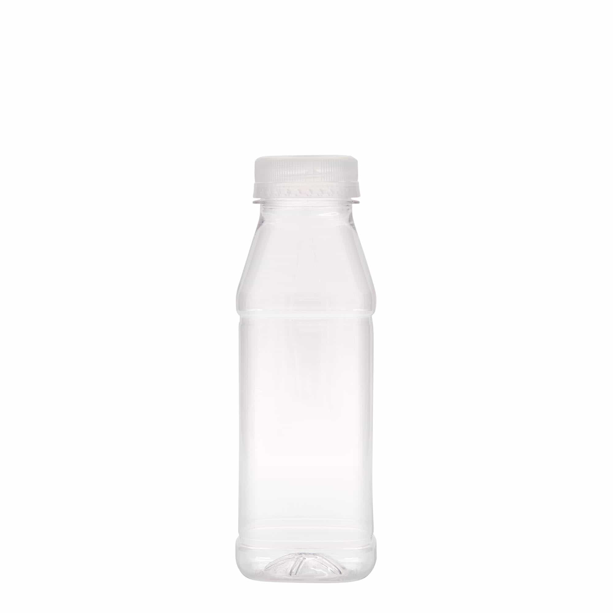 330 ml PET Şişe 'Milk and Juice Carré', kare, plastik, ağız çapı: 38 mm