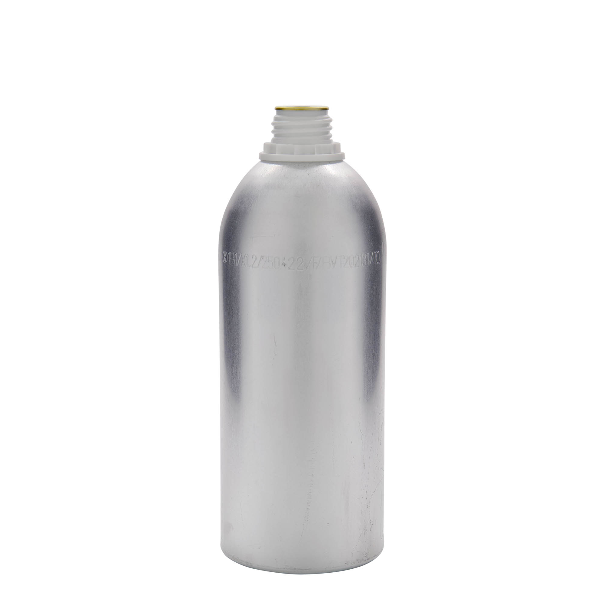 1100 ml Alüminyum şişe, metal, gümüş, ağız: DIN 32 1100 ml Alüminyum şişe, metal, gümüş, ağız: DIN 32