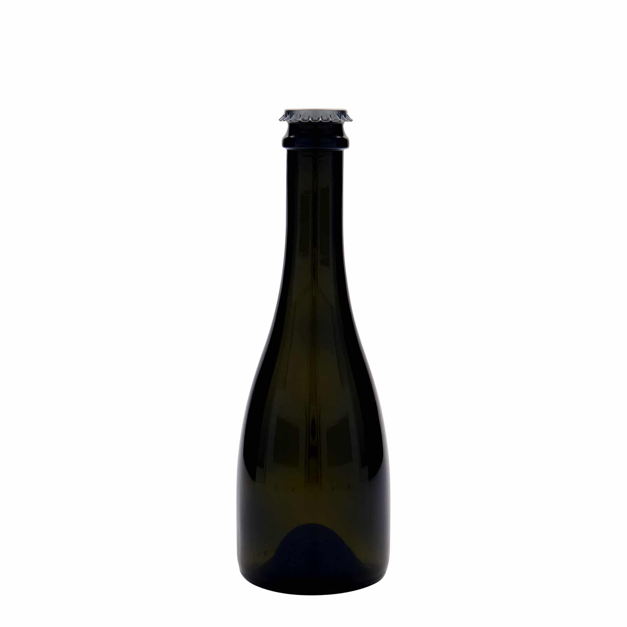 330 ml Bira-/Şampanya Şişesi 'Tosca', Cam, antik yeşil, Ağız: Kronkapağı