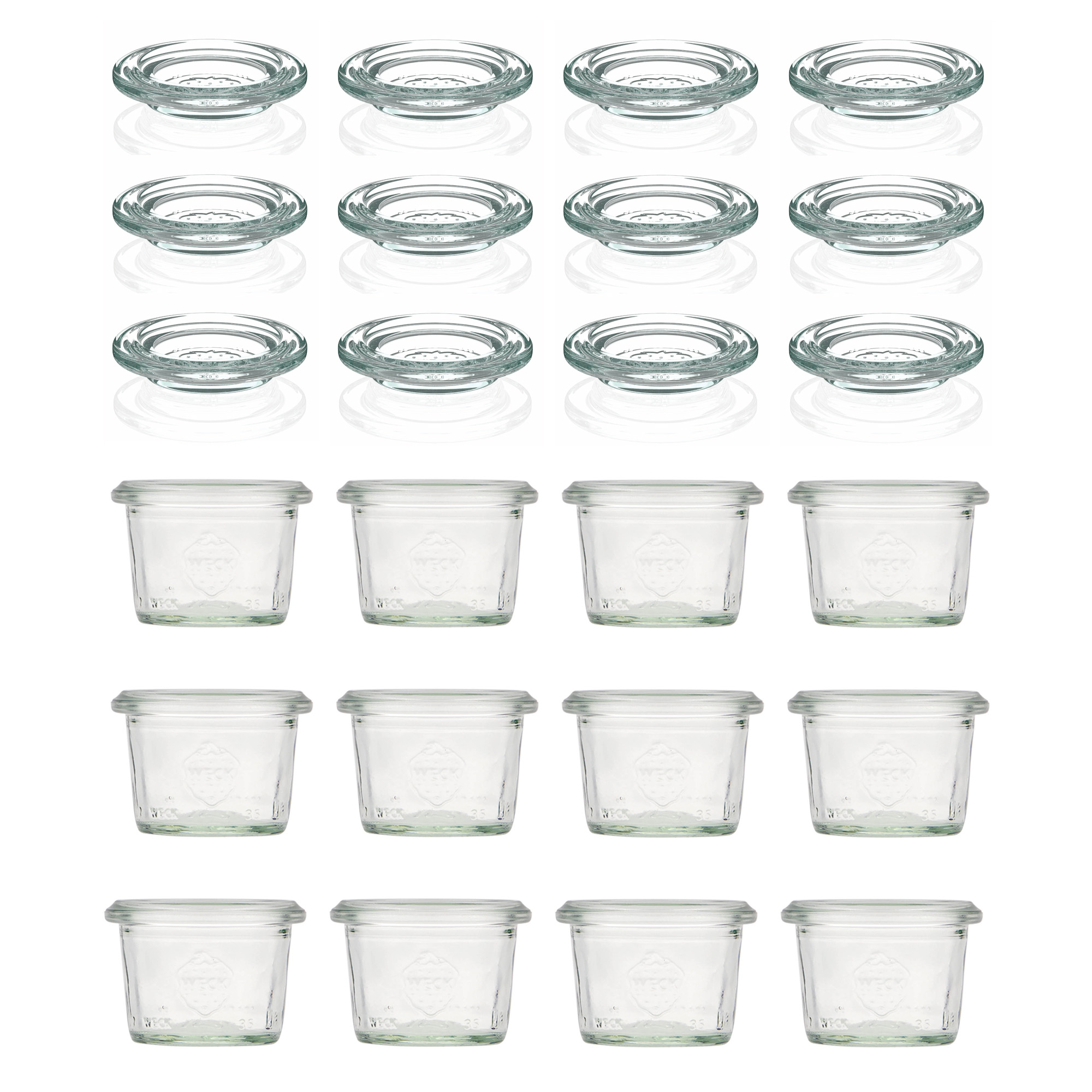 12x 35 ml WECK kavanoz cam kapaklı RR 40
