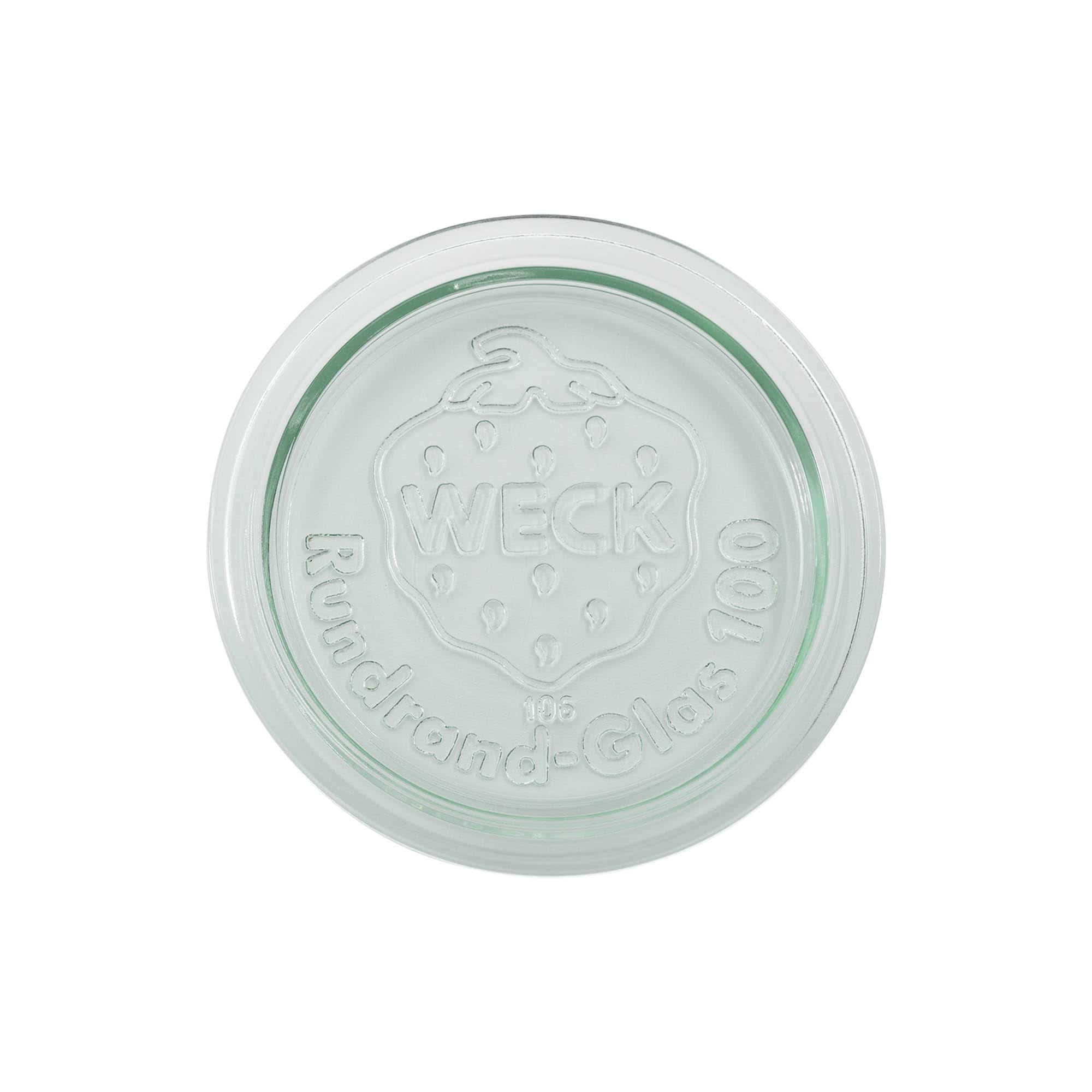 WECK Cam Kapak Yuvarlak Kenar #, ağız çapı için: RR100