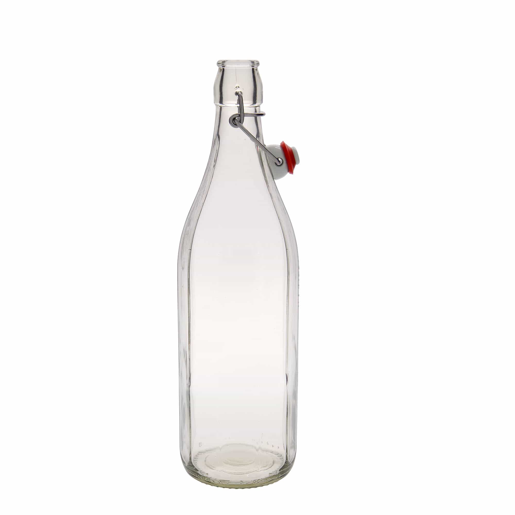 1.000 ml cam şişe 'Bravo' #, ongen, ağız: mandallı kapak 1.000 ml cam şişe 'Bravo' #, ongen, ağız: mandallı kapak