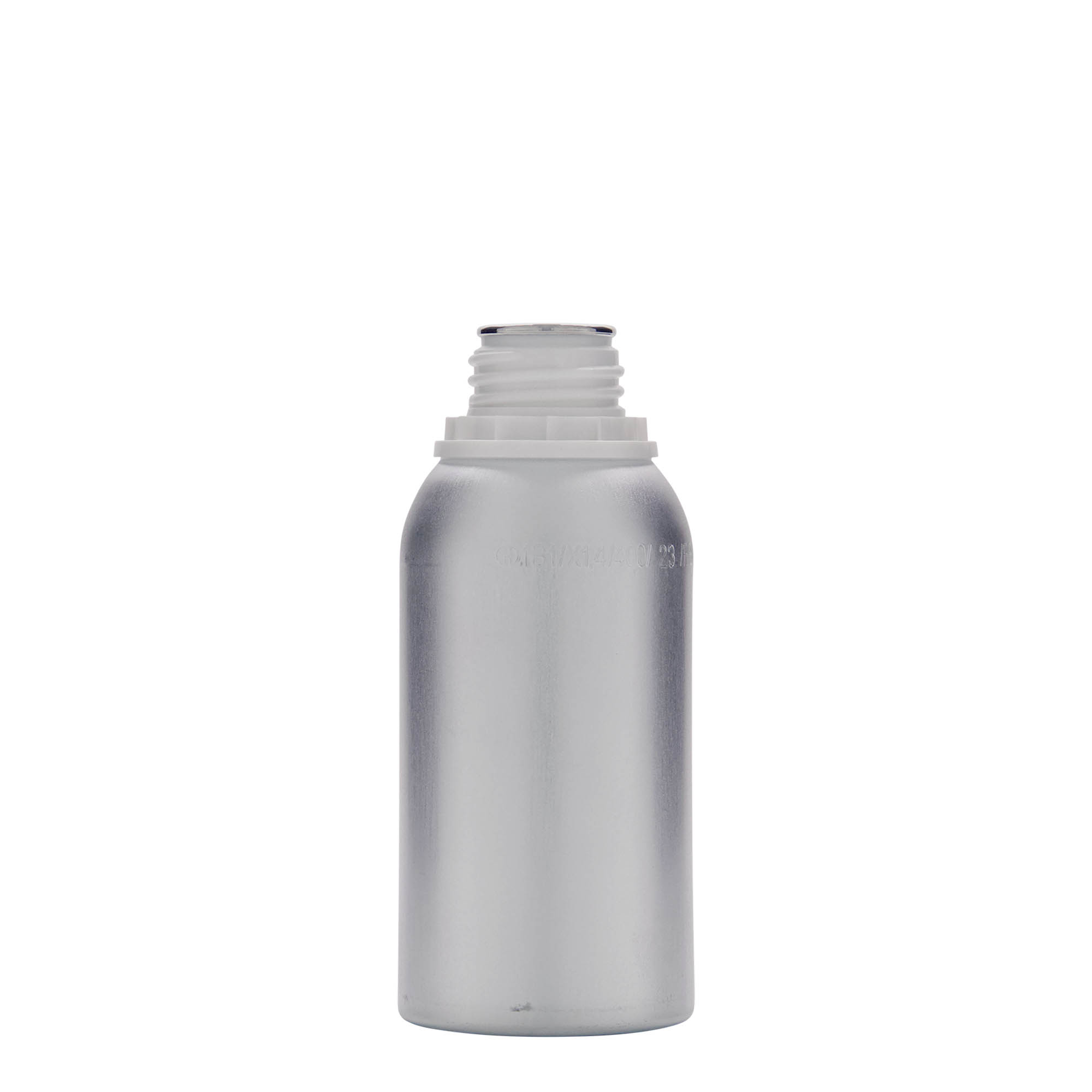 275 ml Alüminyum şişe, metal, gümüş, ağız: DIN 32
