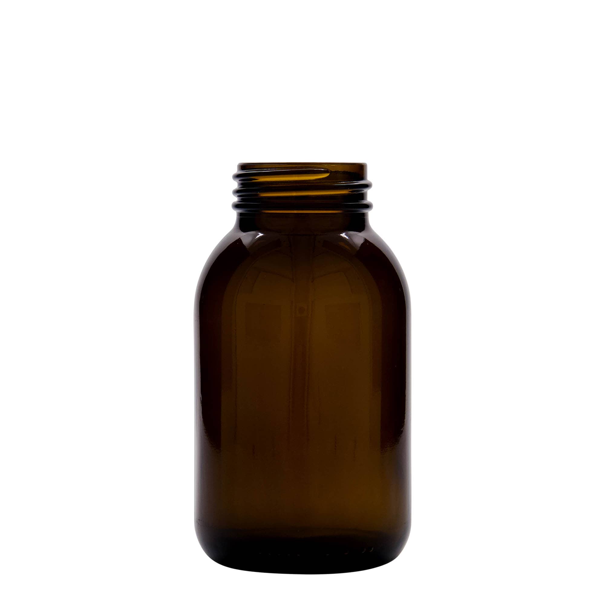 500 ml geniş ağızlı cam, kahverengi, Ağız çapı: DIN 55