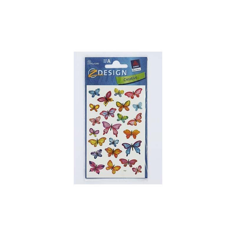 Zweckform Etiket 'Küçük Kelebekler', Motif, Kağıt, Çok Renkli