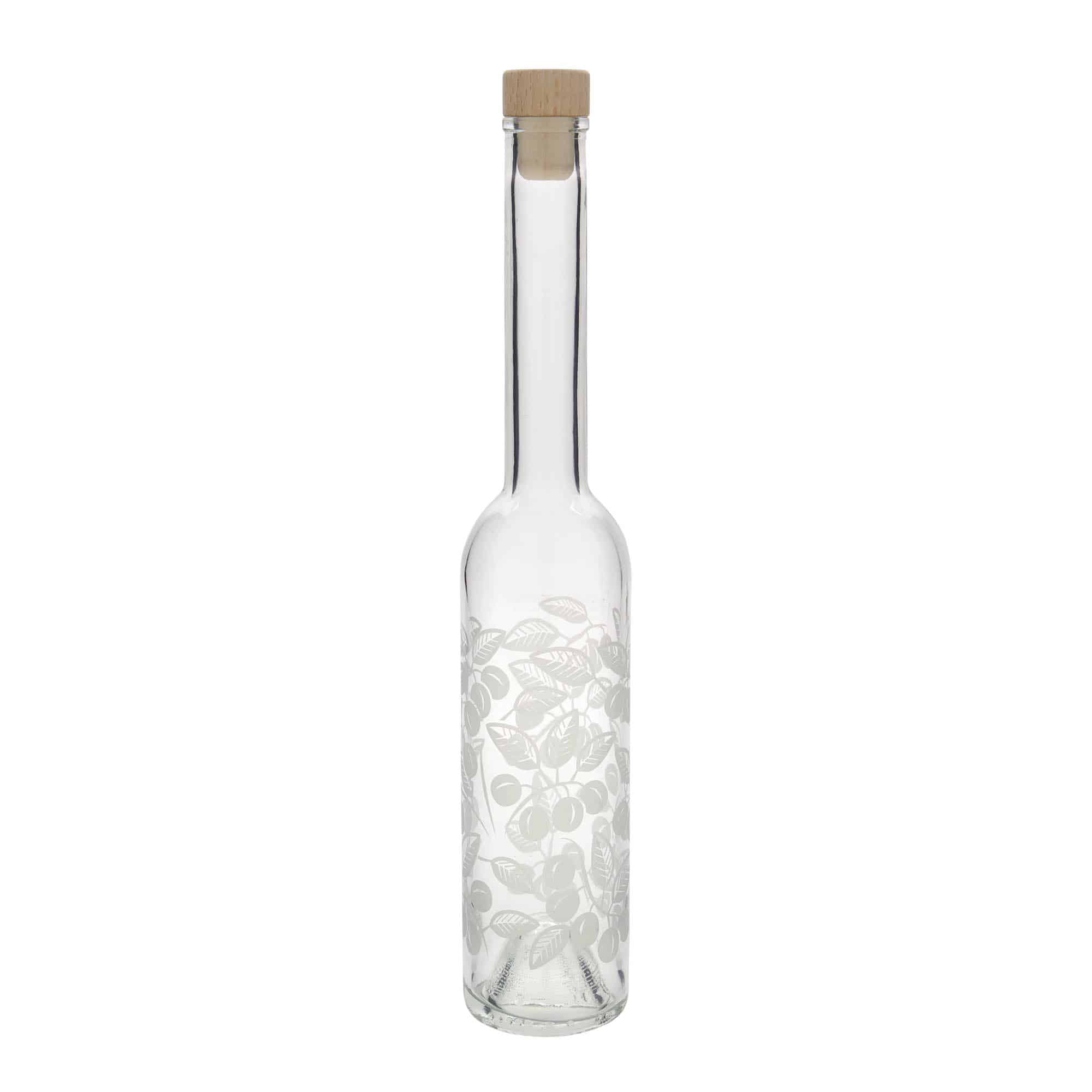 350 ml Cam şişe 'Opera', Motif: Mirabelle, Ağız: Mantar
