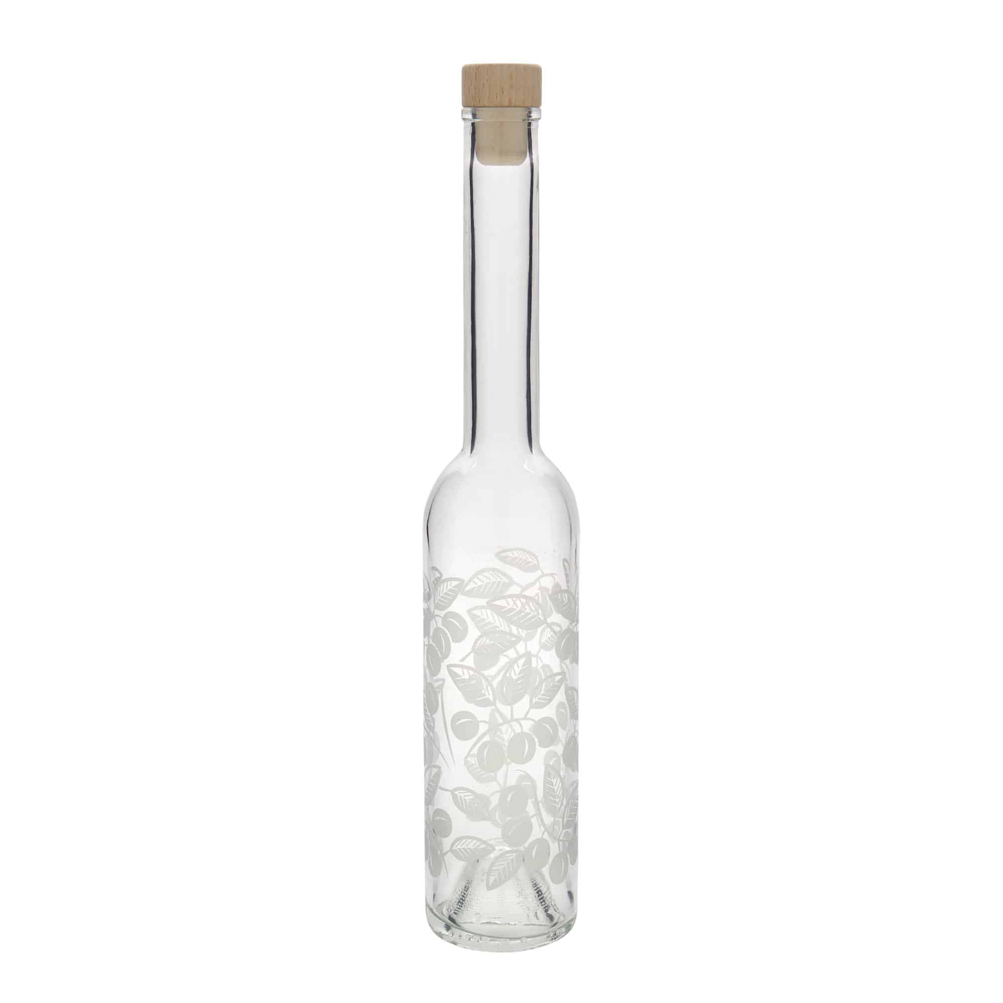 350 ml Cam şişe 'Opera', Motif: Mirabelle, Ağız: Mantar
