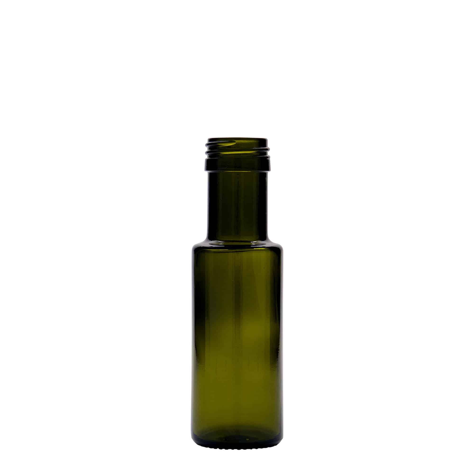 100 ml cam şişe 'Dorica', antik yeşil, ağız: PP 31,5 100 ml cam şişe 'Dorica', antik yeşil, ağız: PP 31,5