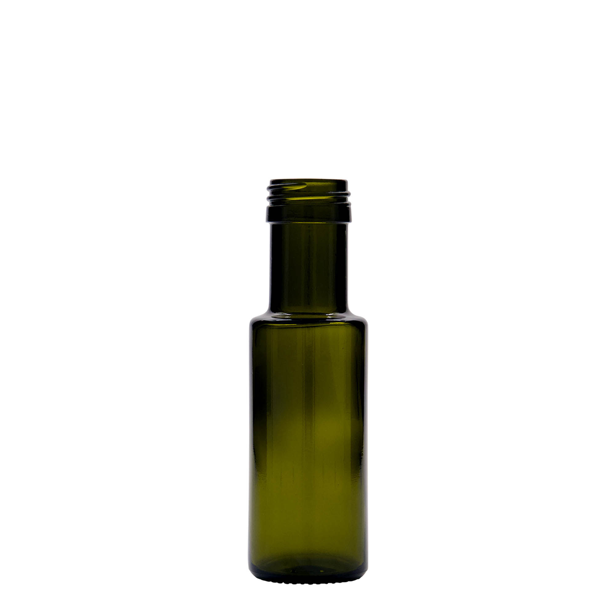 100 ml cam şişe 'Dorica', antik yeşil, ağız: PP 31,5