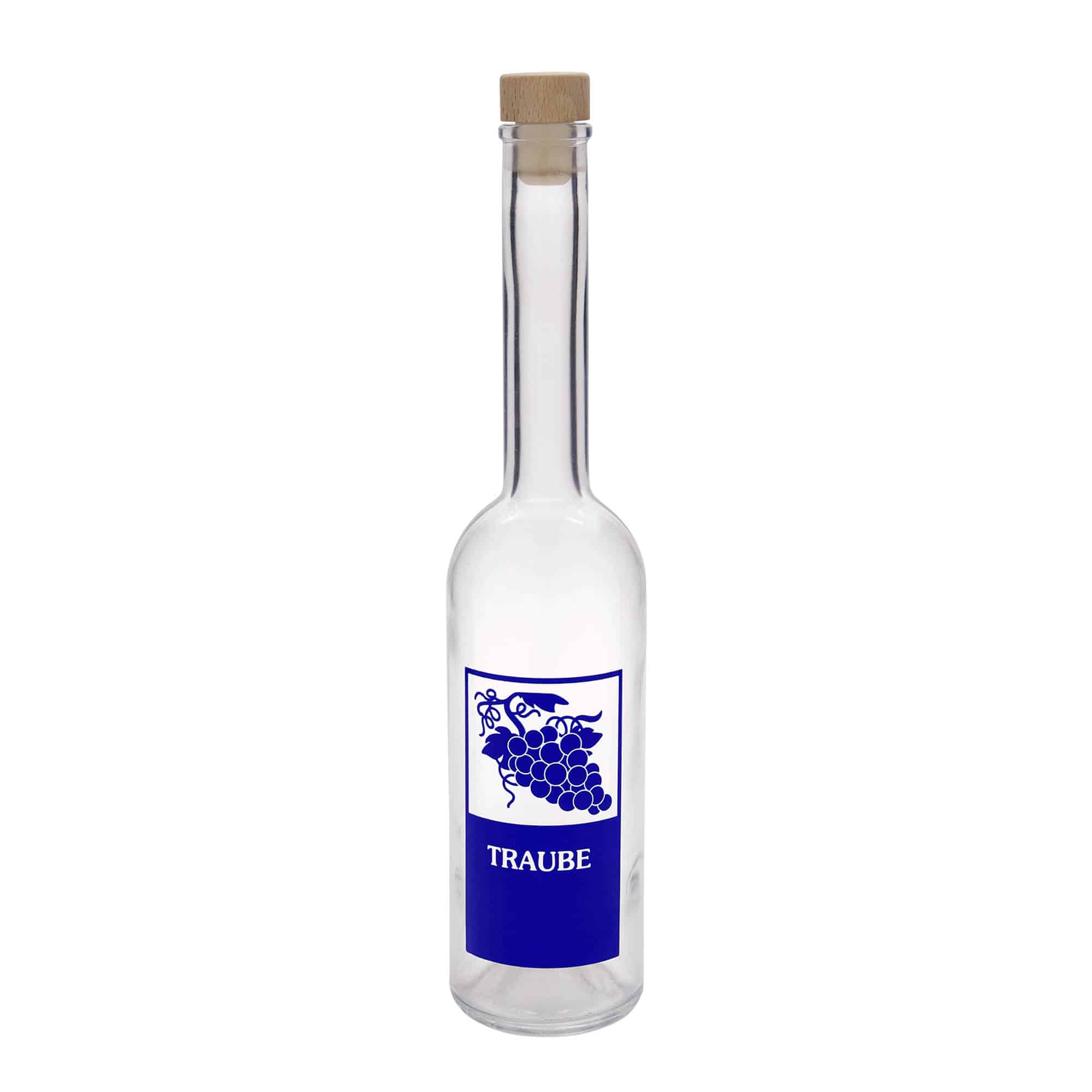 500 ml Cam Şişe 'Opera', Motif: Üzüm, Ağız: Mantar