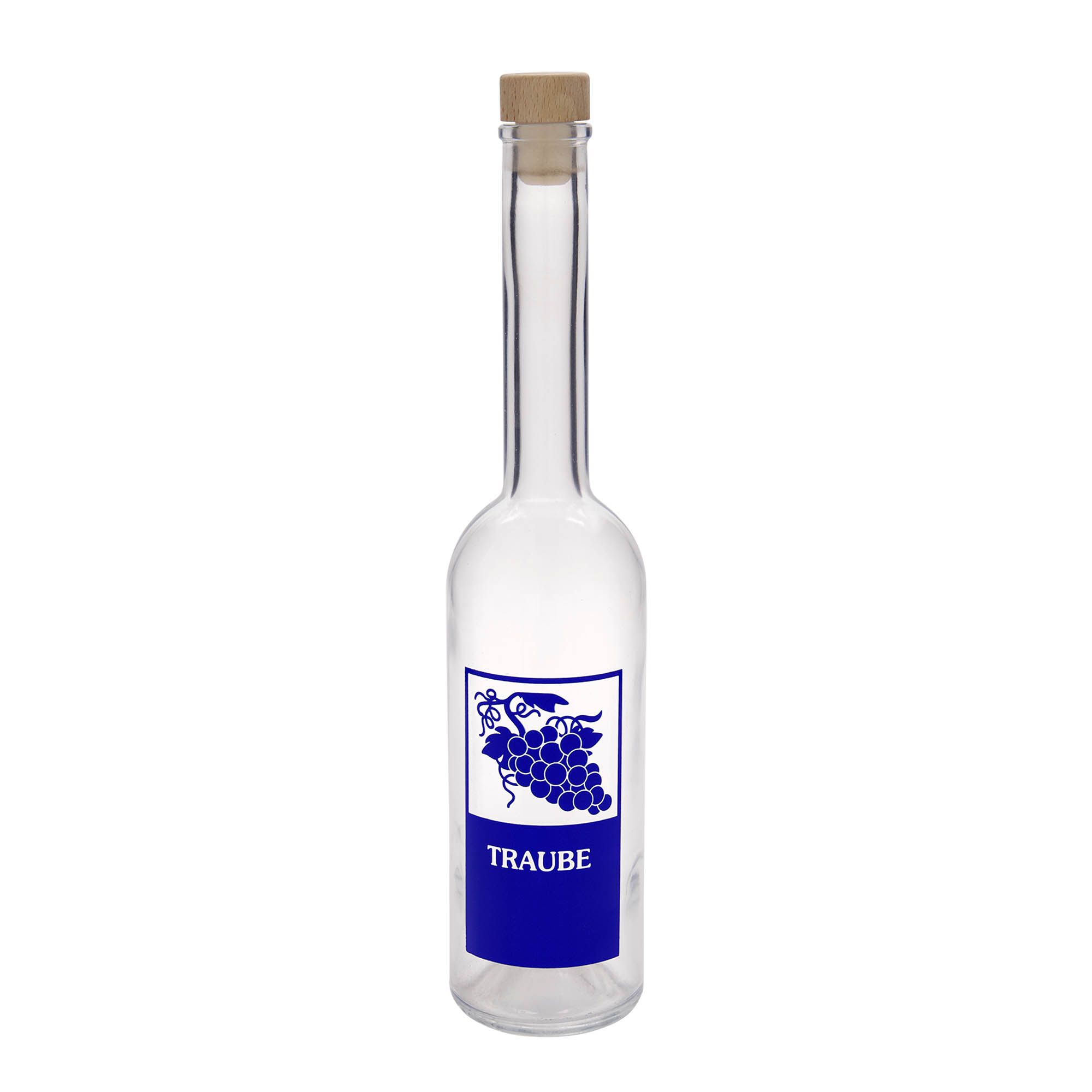 500 ml Cam Şişe 'Opera', Motif: Üzüm, Ağız: Mantar