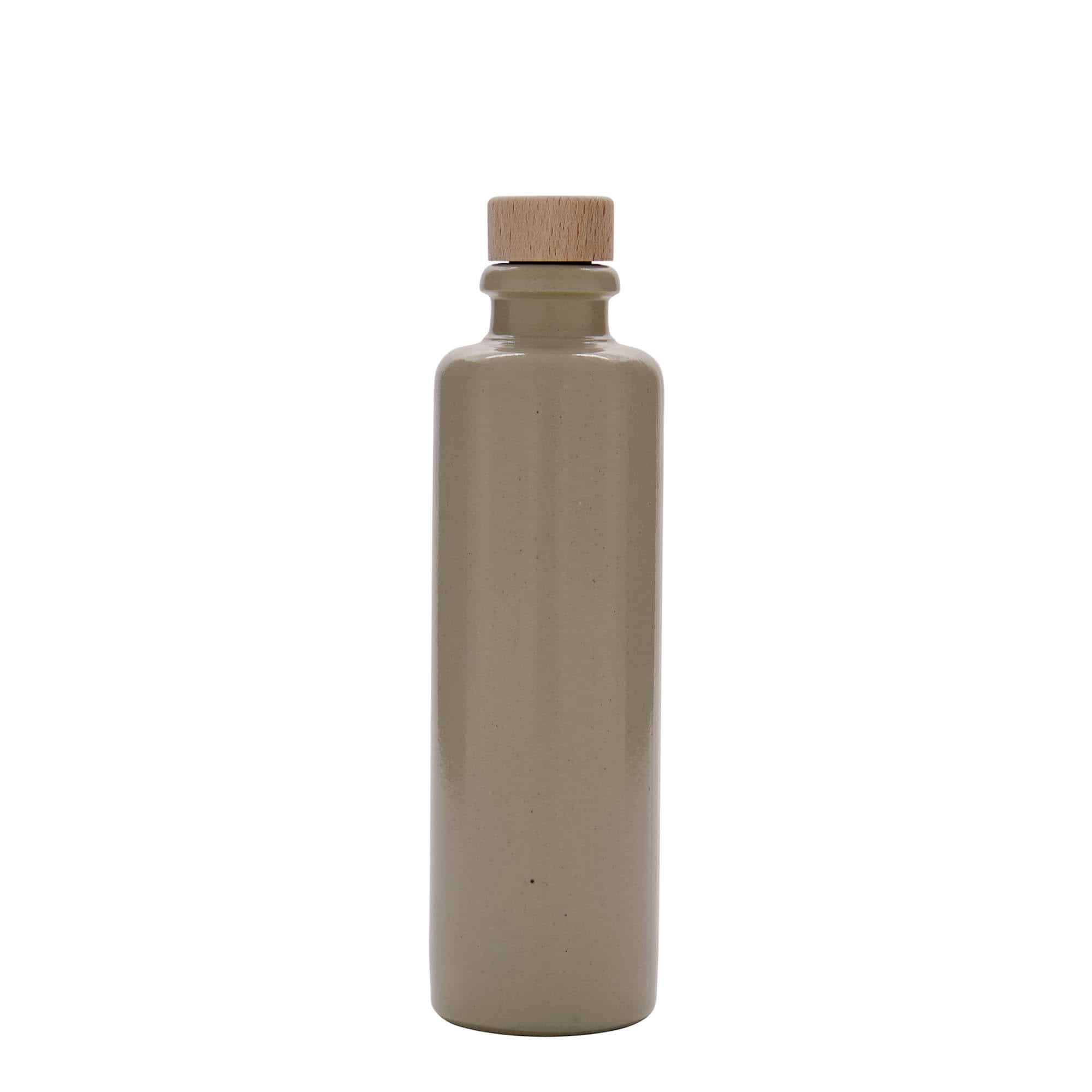 200 ml Toprak testi, taş toprak, bej, ağız: mantar