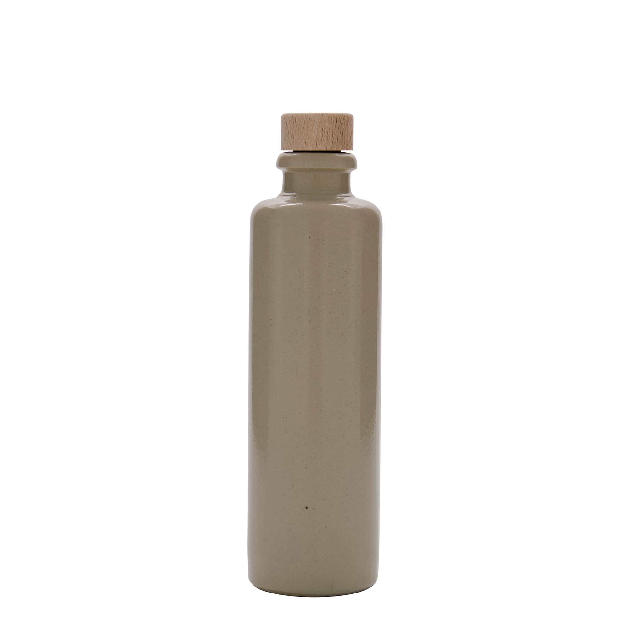 200 ml Toprak testi, taş toprak, bej, ağız: mantar