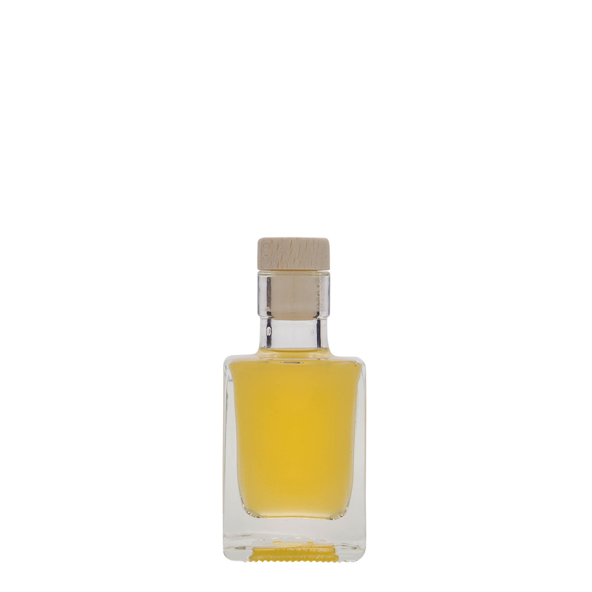 50 ml Cam şişe 'Cube', kare, ağız: mantar 50 ml Cam şişe 'Cube', kare, ağız: mantar