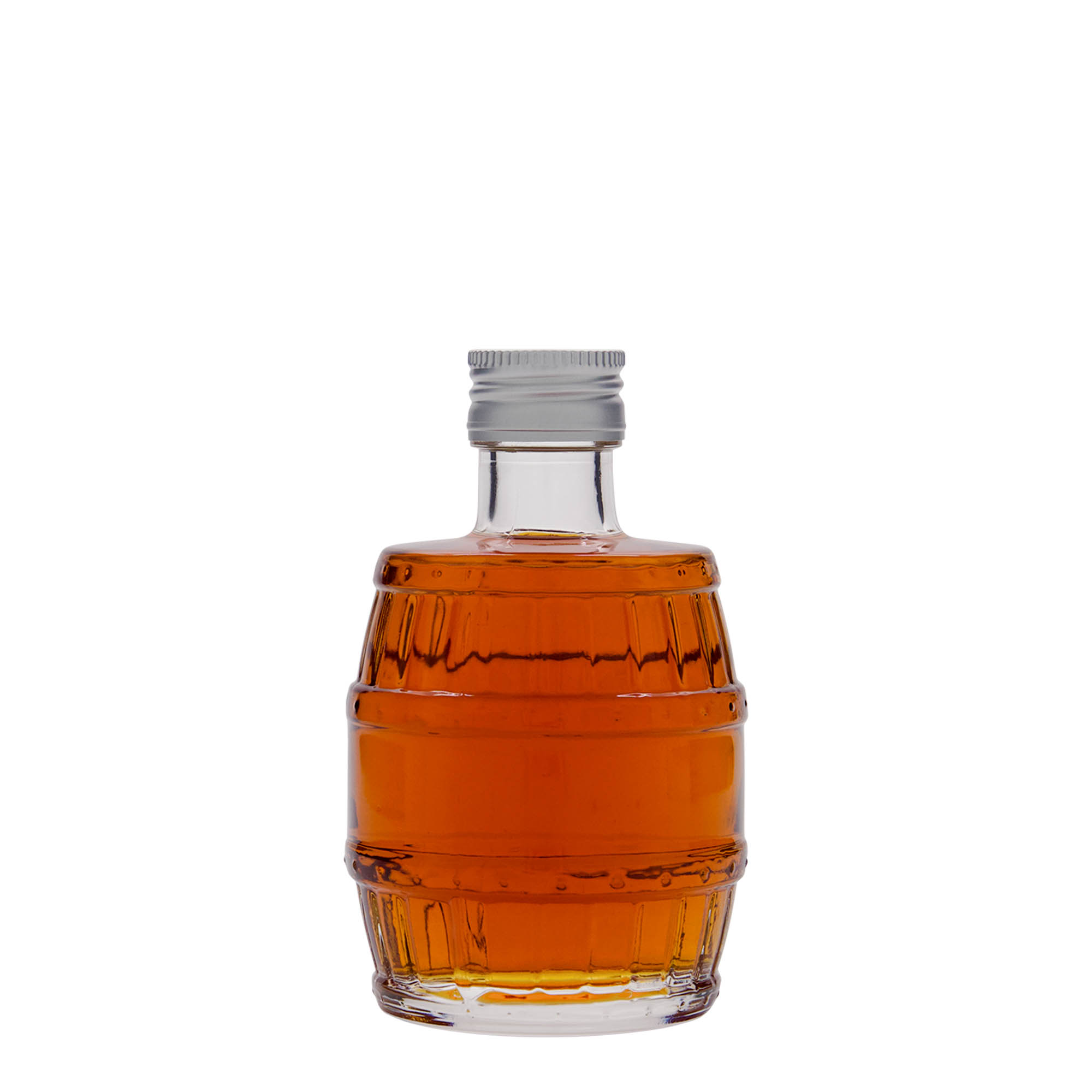 200 ml cam şişe 'Fıçı', ağız: PP 28 200 ml cam şişe 'Fıçı', ağız: PP 28