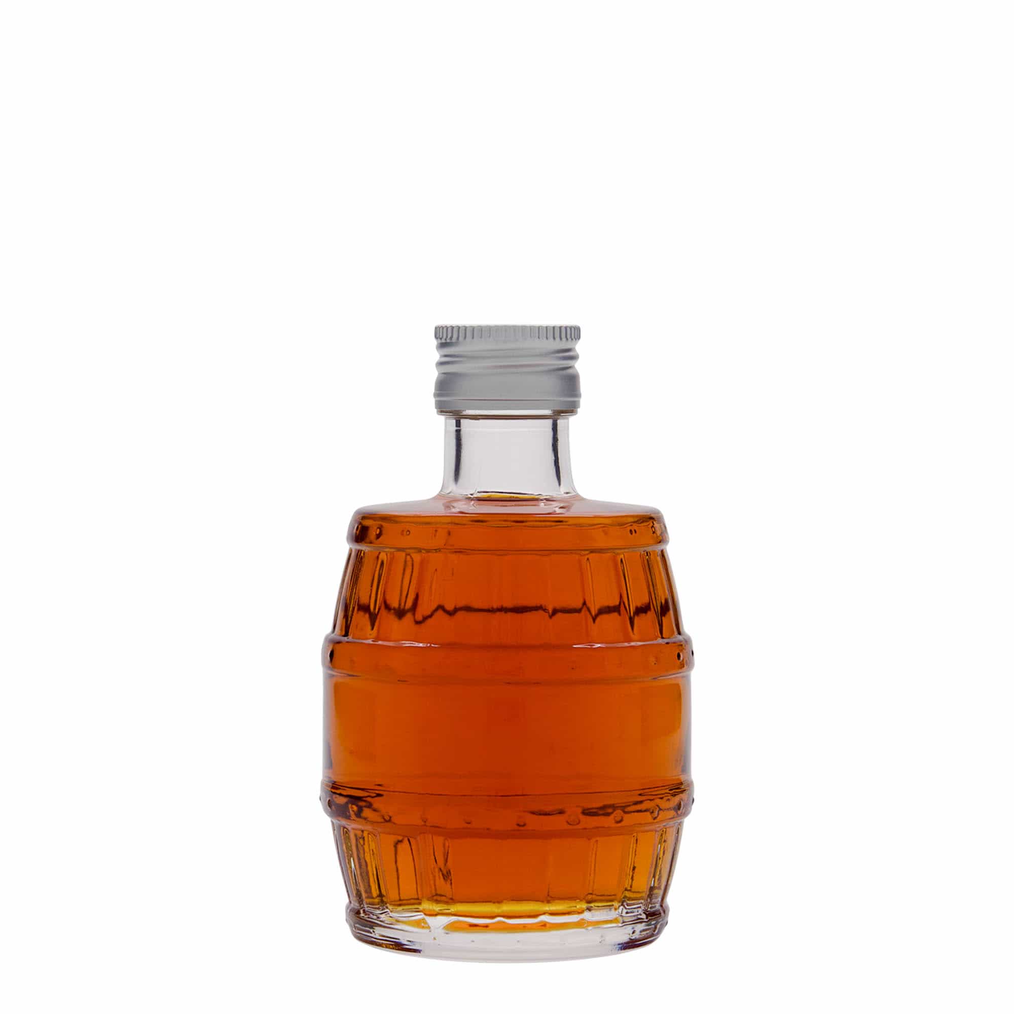 200 ml cam şişe 'Fıçı', ağız: PP 28