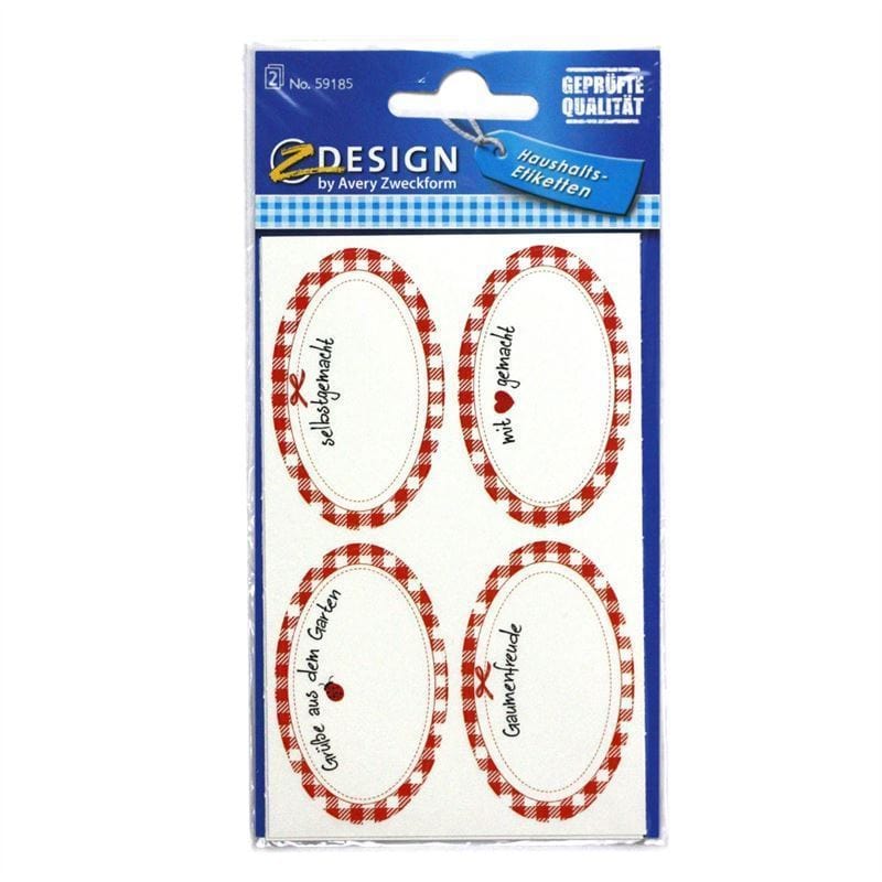 Zweckform Etiketler 'Ev Yapımı', oval, kağıt, çok renkli Zweckform Etiketler 'Ev Yapımı', oval, kağıt, çok renkli