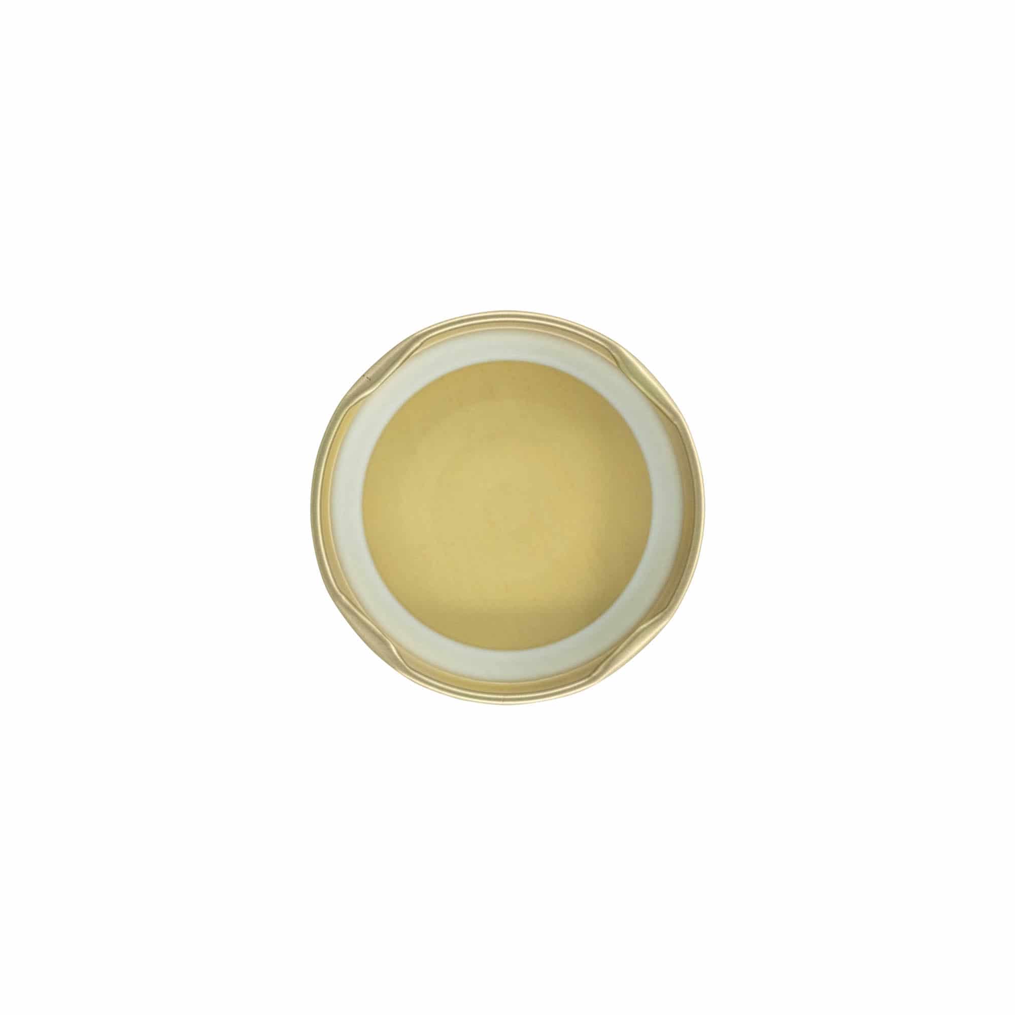 Twist-Off-Kapak, Beyaz Teneke, Altın, Ağız için: TO 58