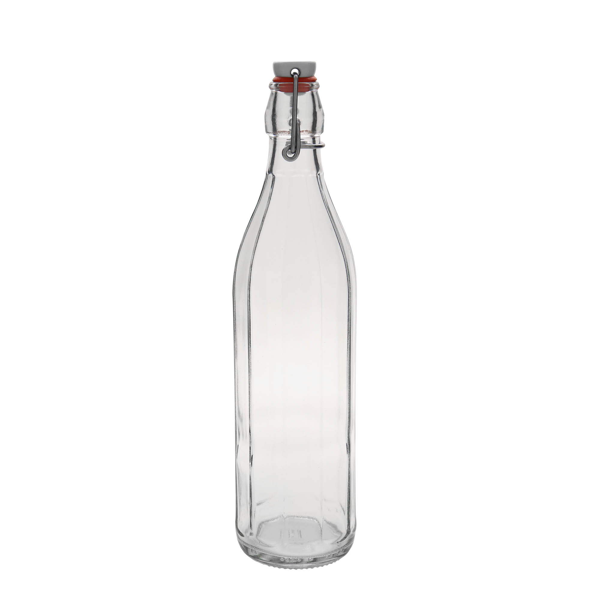 750 ml cam şişe 'Bravo', ongen, ağız: mandallı kapak