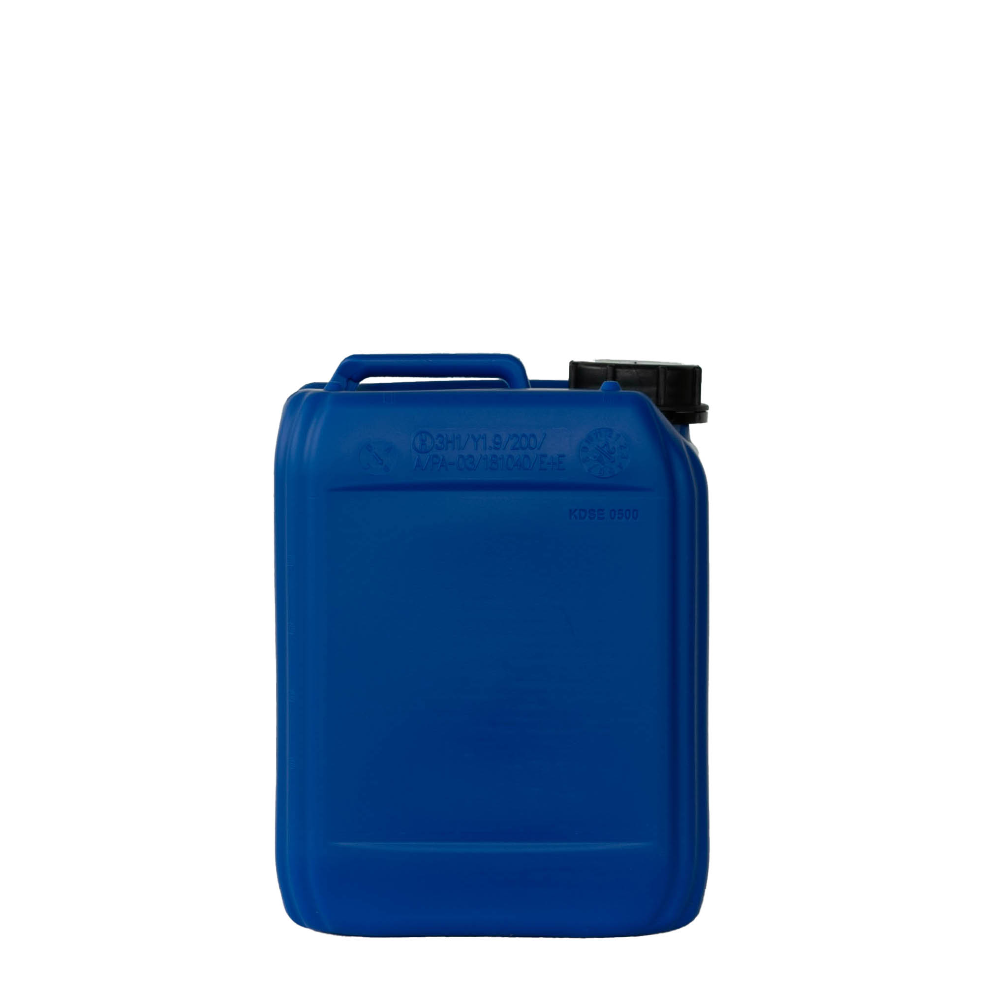 5 l Kanister, dikdörtgen, HDPE plastik, mavi, ağız: ND 55 5 l Kanister, dikdörtgen, HDPE plastik, mavi, ağız: ND 55