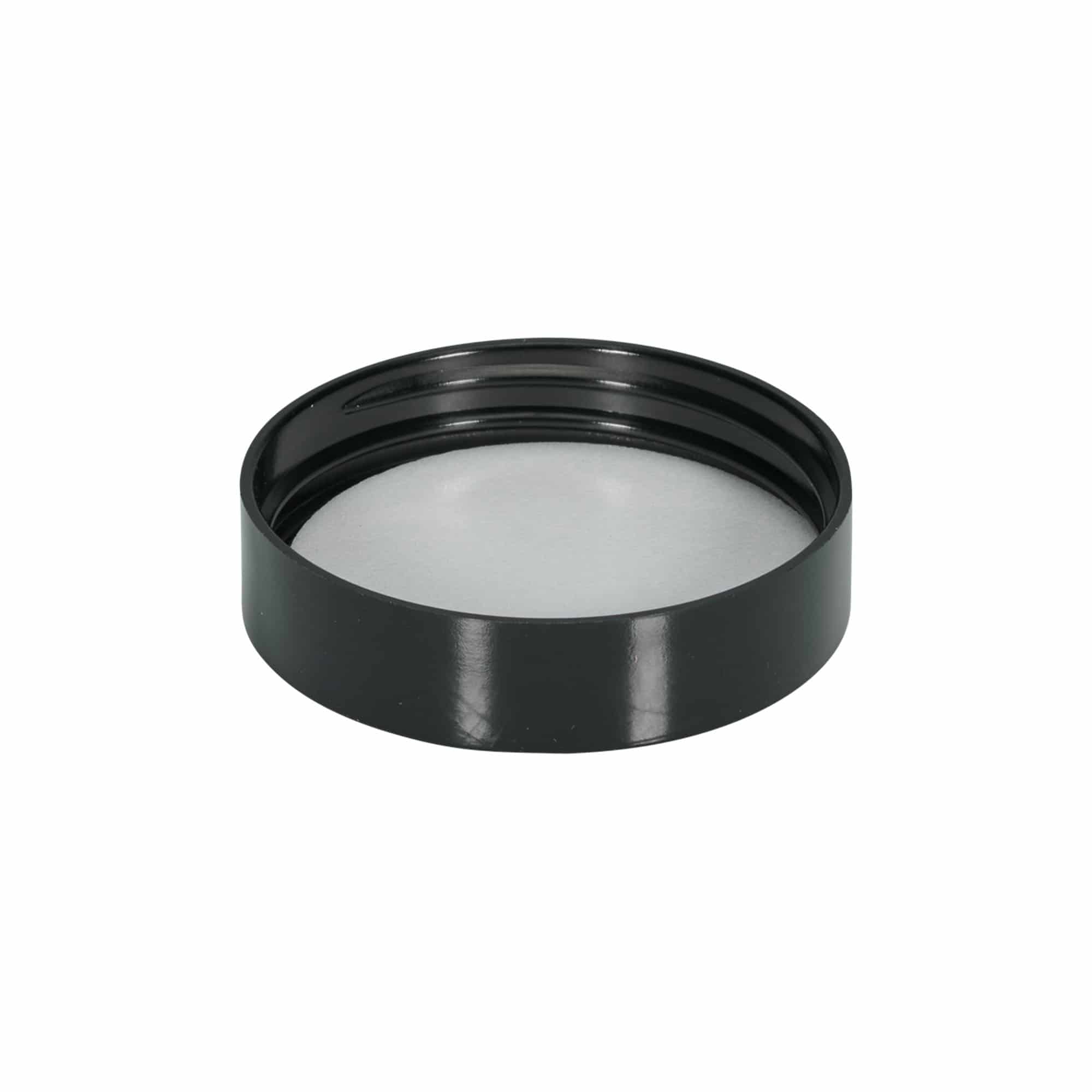 Vida kapak 60 ml 'Brown Line' için, HPM plastik, beyaz
