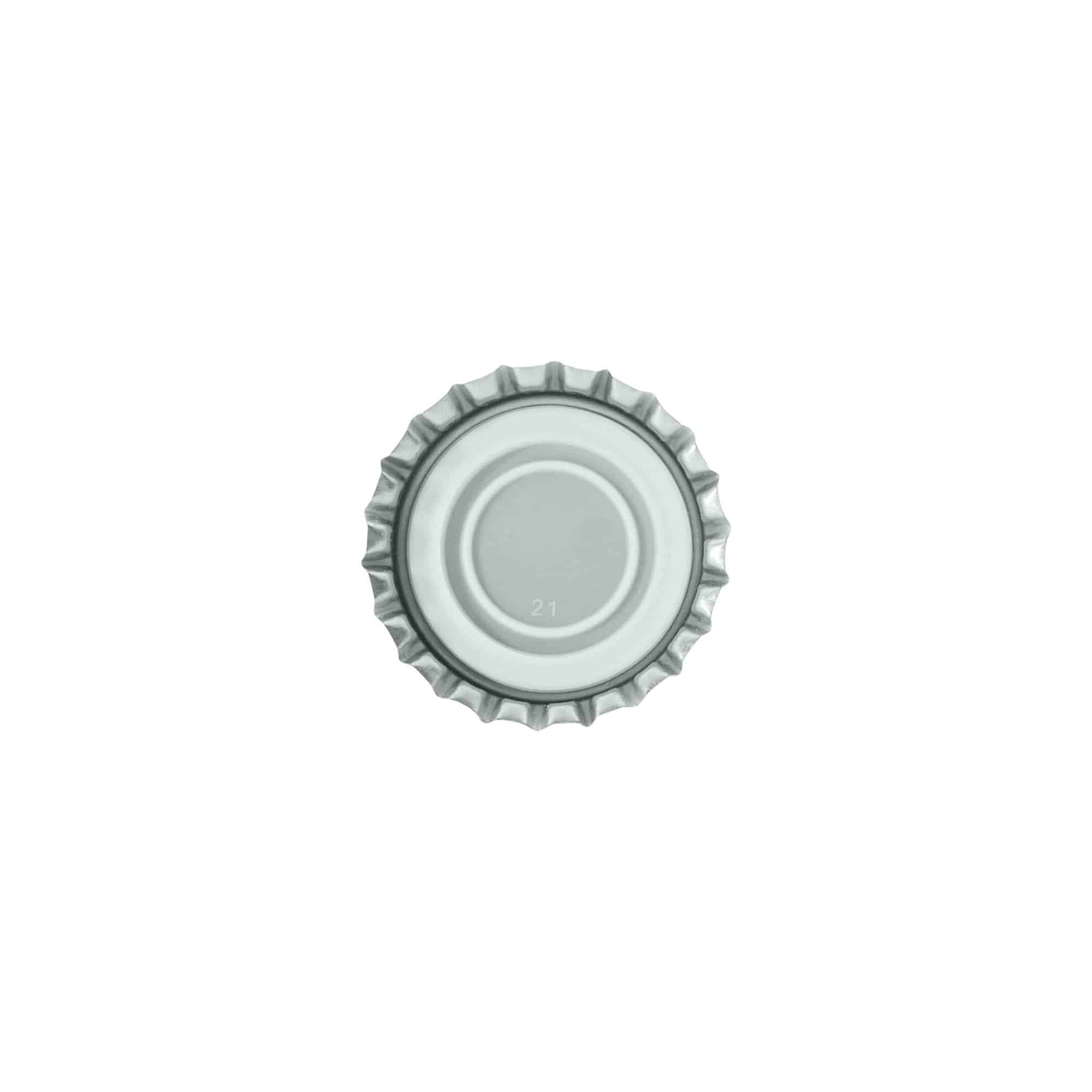 29 mm metal, gümüş şişe kapağı