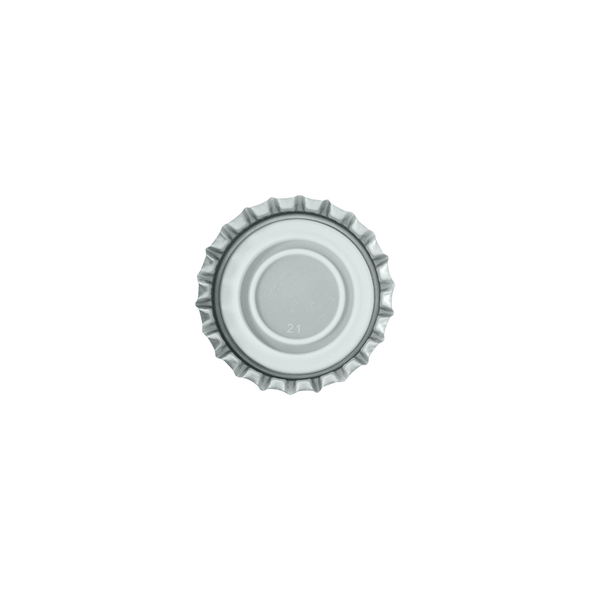 29 mm metal, gümüş şişe kapağı