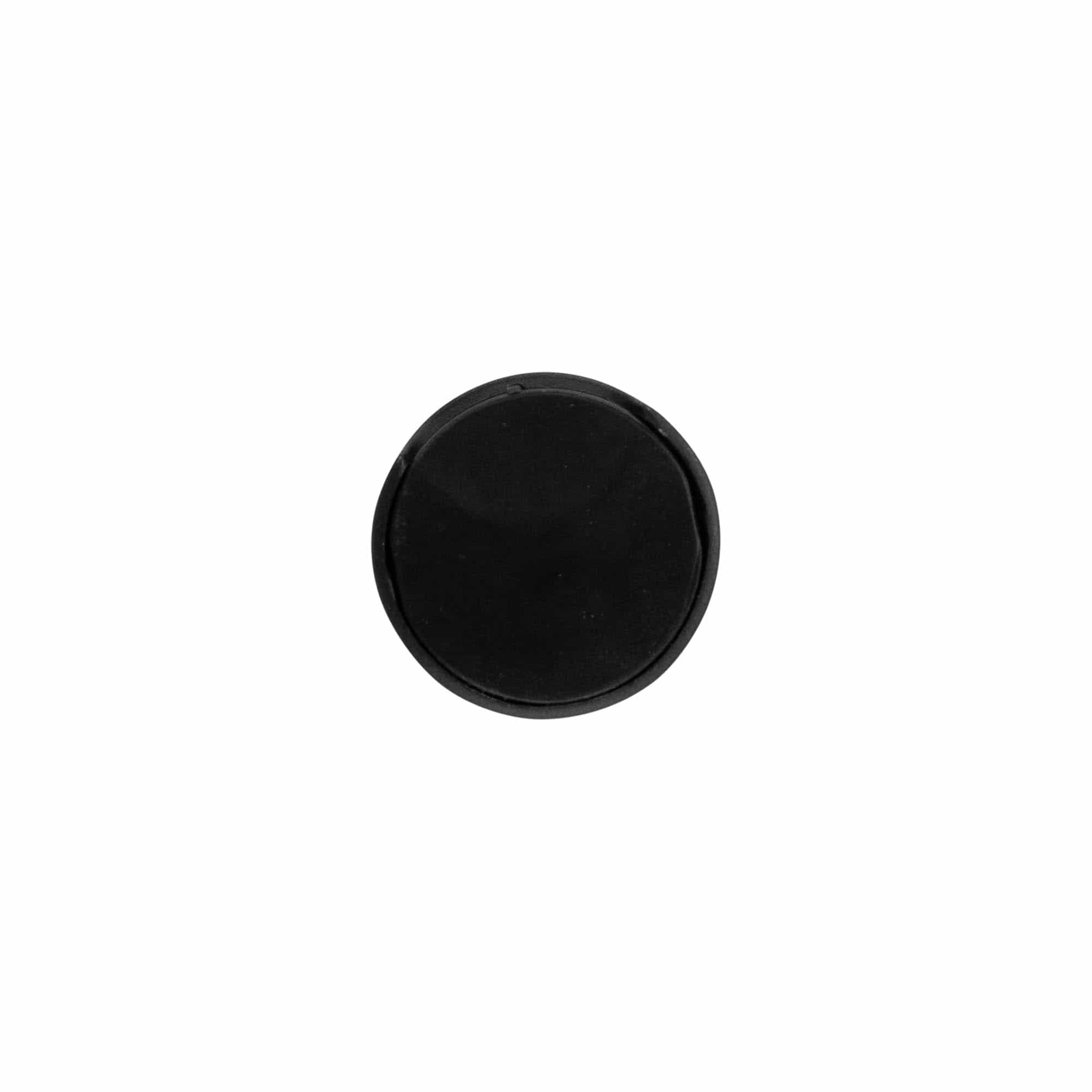 Vidalanabilir kapak Disc Top, PP plastik, siyah, ağız çapı: 24/410 Vidalanabilir kapak Disc Top, PP plastik, siyah, ağız çapı: 24/410