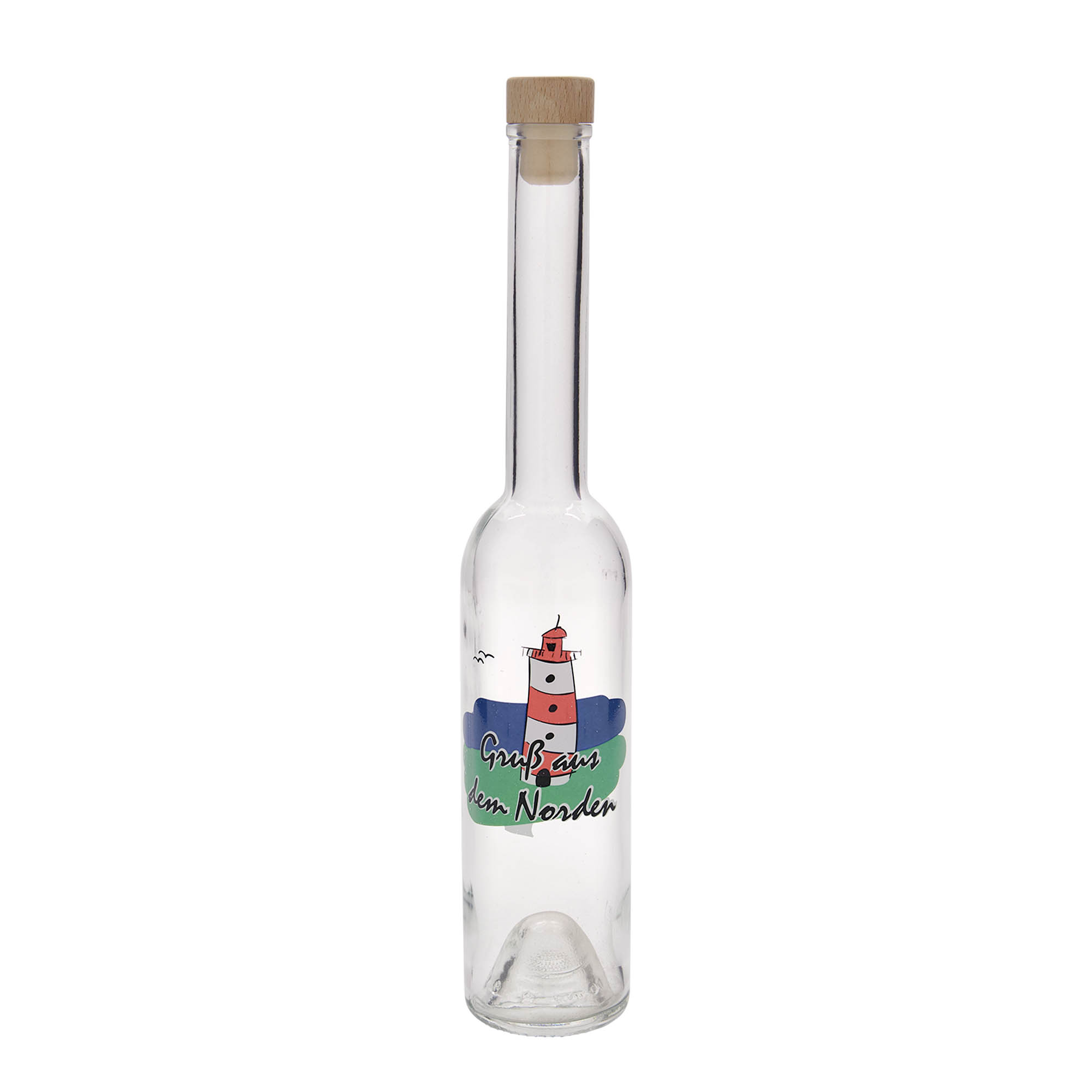 350 ml Cam Şişe 'Opera', Motif: Kuzey, Ağız: Mantar