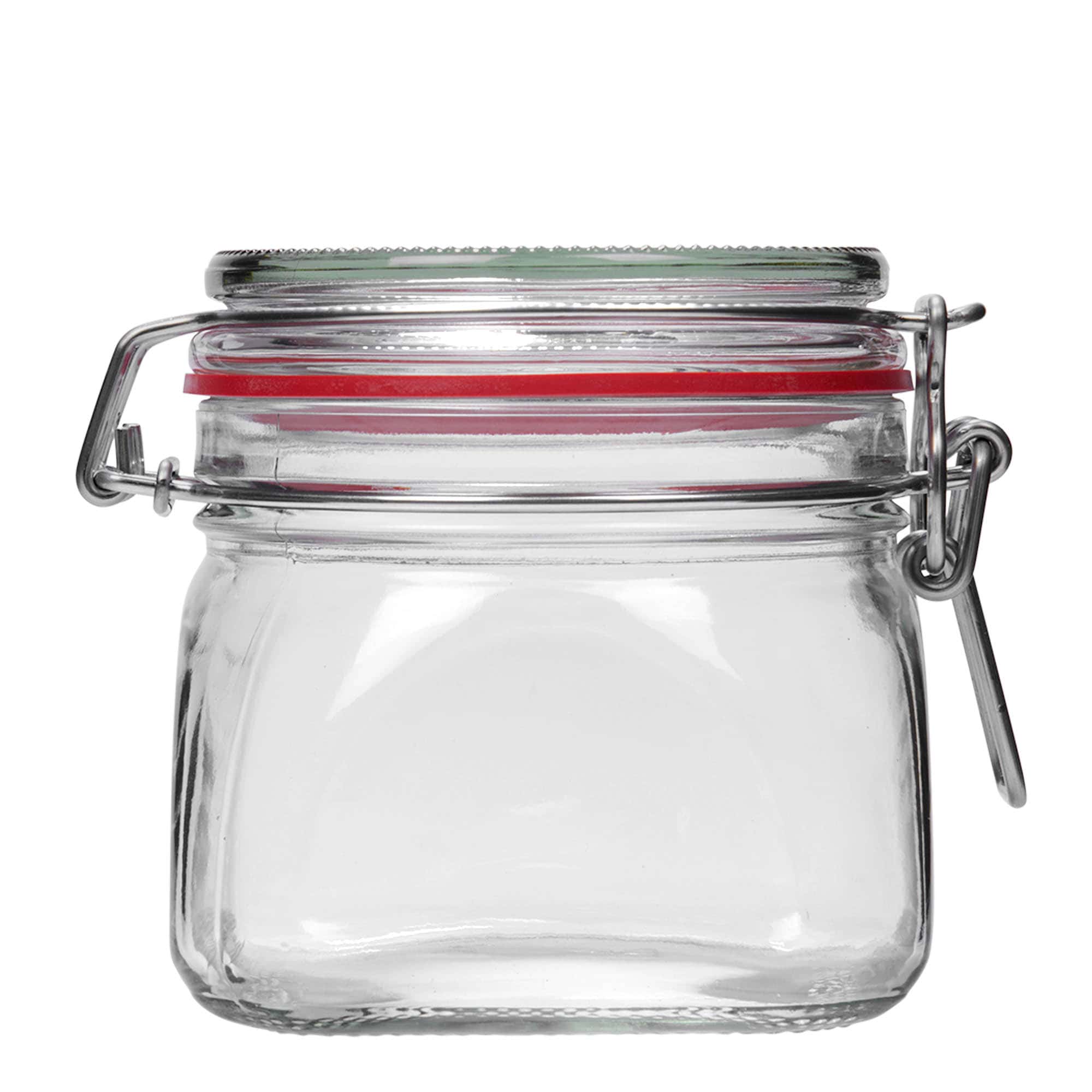 550 ml Tel mandallı kavanoz, kare, ağız: tel mandal kapak 550 ml Tel mandallı kavanoz, kare, ağız: tel mandal kapak