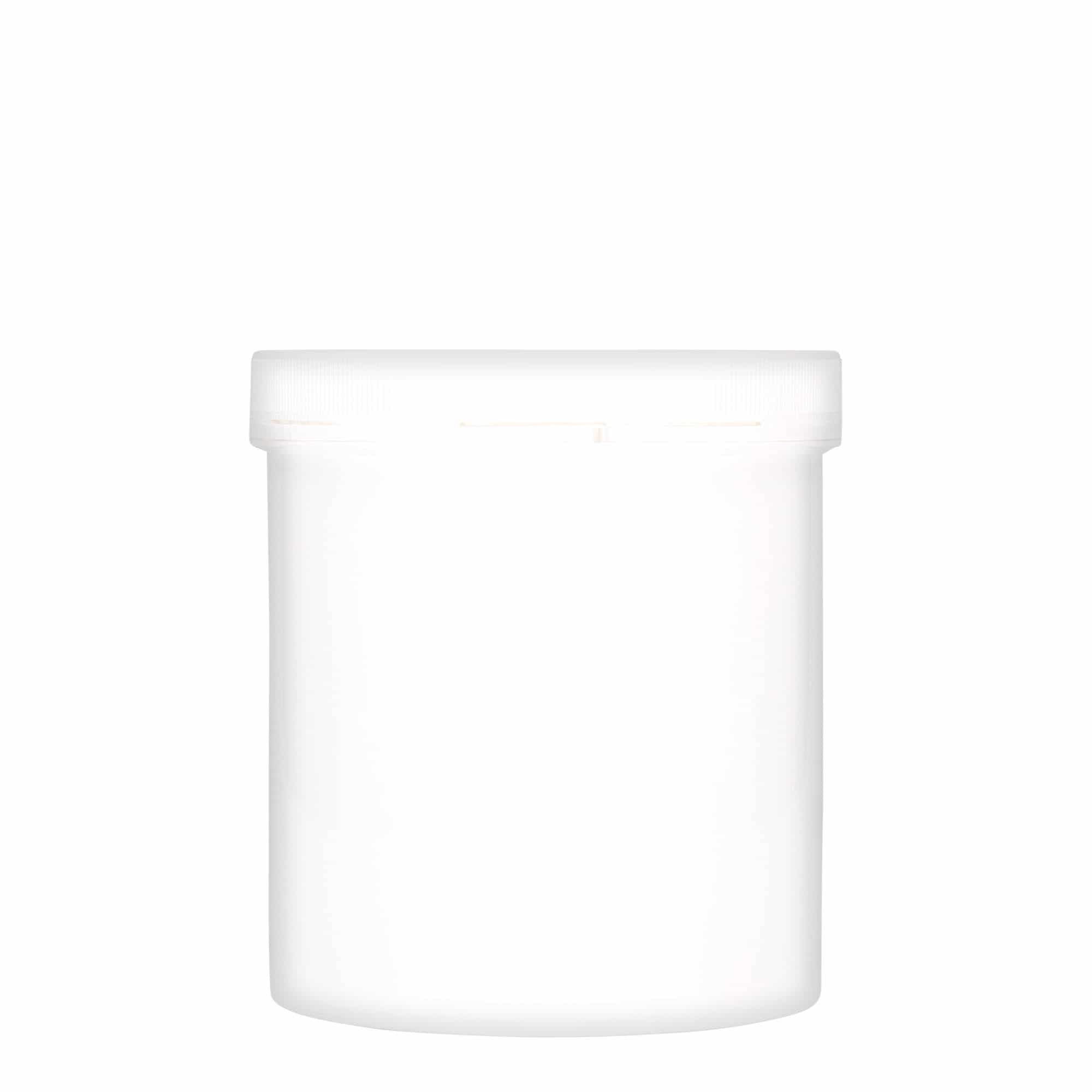1.000 ml Plastik kutu 'Securilock', PP, beyaz, Ağız: Vidalı kapak