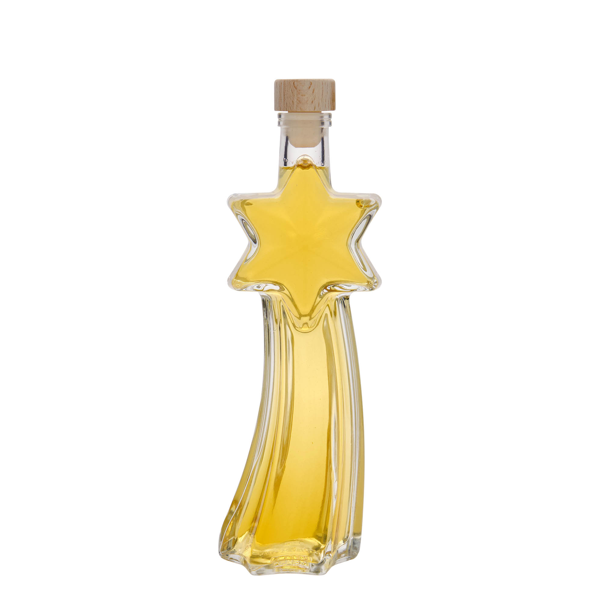 200 ml cam şişe 'Yıldız Kayması', ağız: mantar