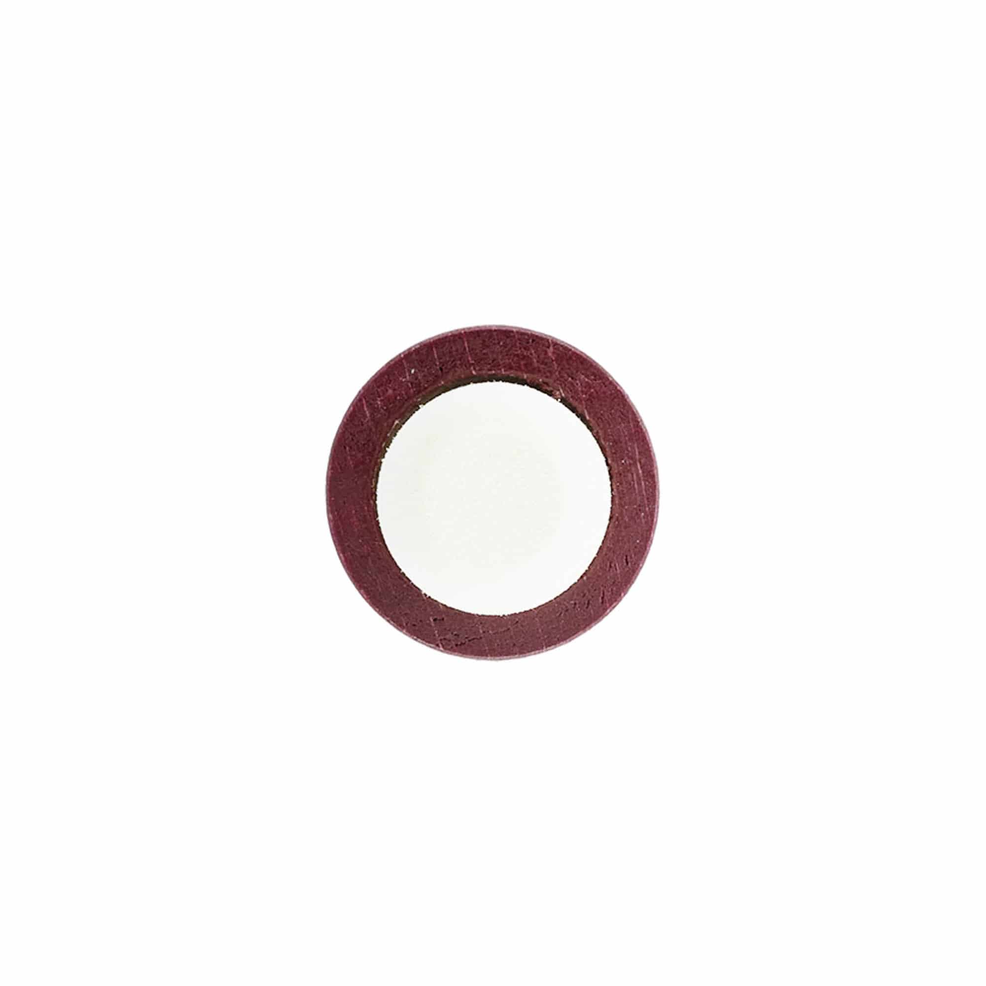 Sap mantar tıpa 19 mm, ahşap/plastik, bordo kırmızısı, ağız için: mantar Sap mantar tıpa 19 mm, ahşap/plastik, bordo kırmızısı, ağız için: mantar