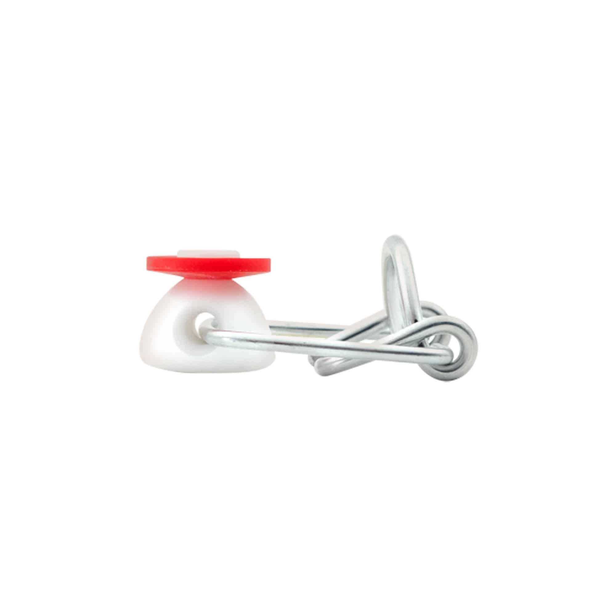 Mini mandallı kapama, plastik, kırmızı-beyaz Mini mandallı kapama, plastik, kırmızı-beyaz
