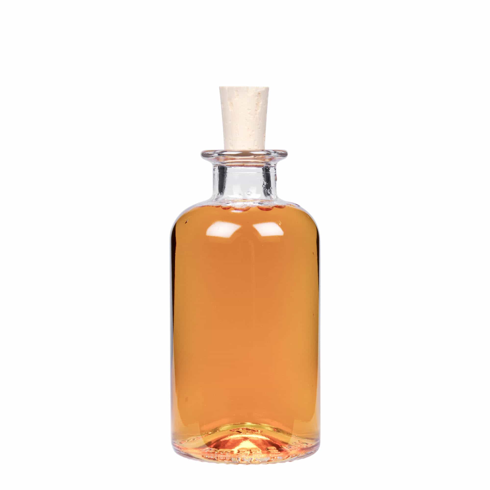 250 ml Cam Şişe Eczacı, Ağız: Mantar