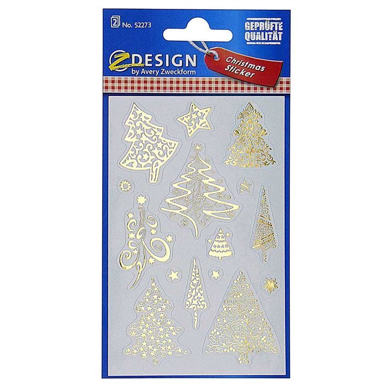 Zweckform Etiket 'Noel Ağaçları', Kağıt, Altın Zweckform Etiket 'Noel Ağaçları', Kağıt, Altın