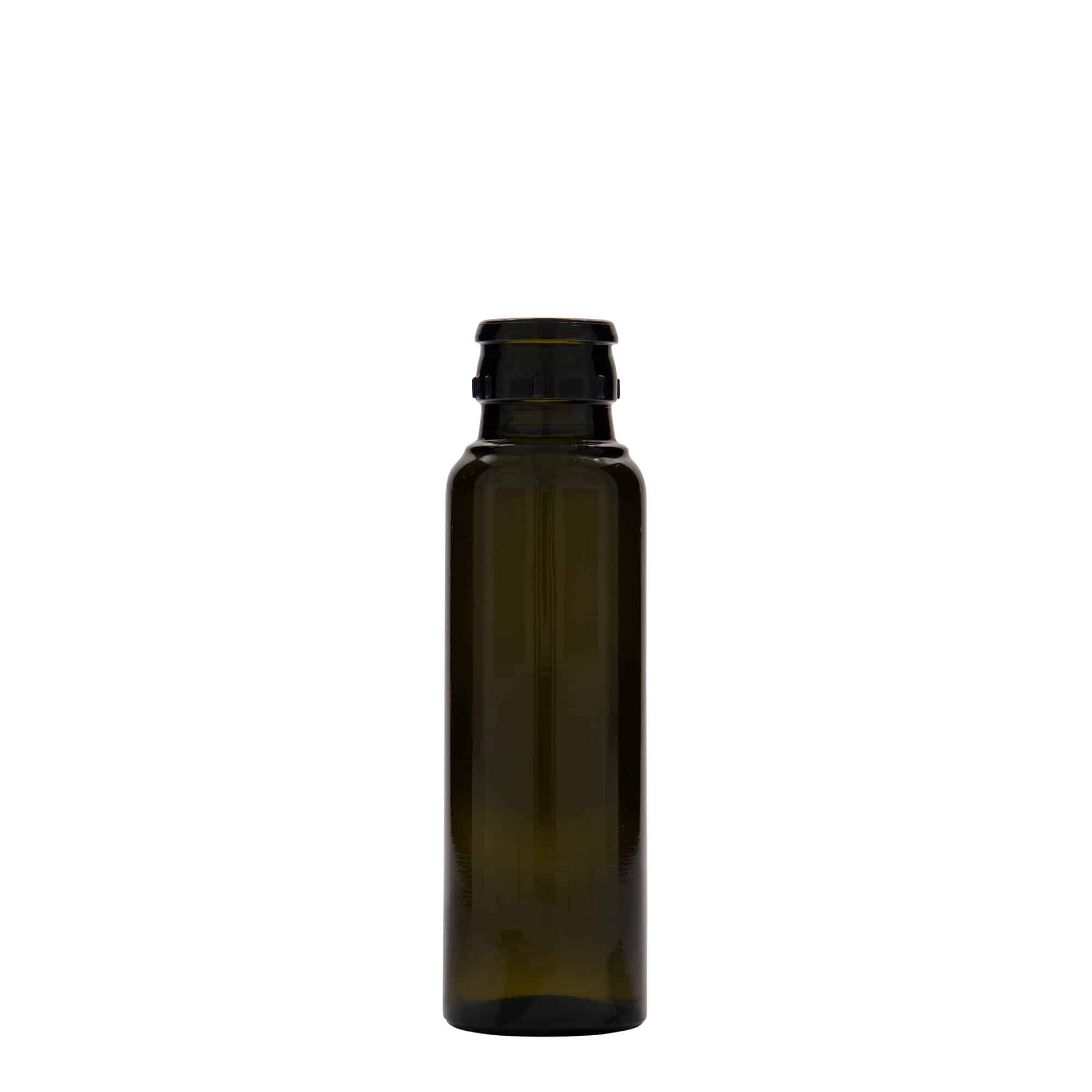 100 ml Sirke-/Yağ Şişesi 'Willy New', Cam, antik yeşil, Ağız: DOP