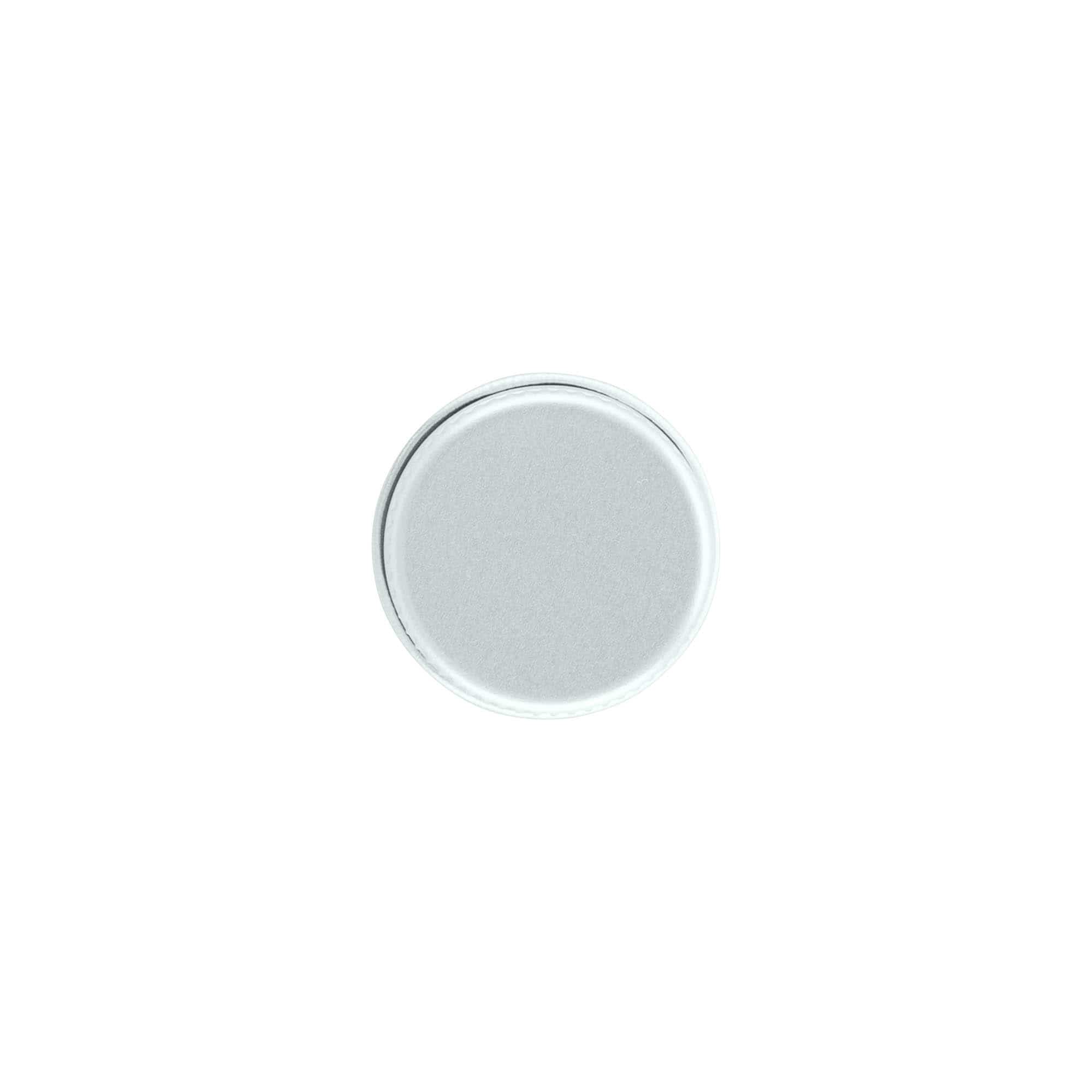 Vida kapak, metal, gümüş, ağız çapı için: 24/410 Vida kapak, metal, gümüş, ağız çapı için: 24/410